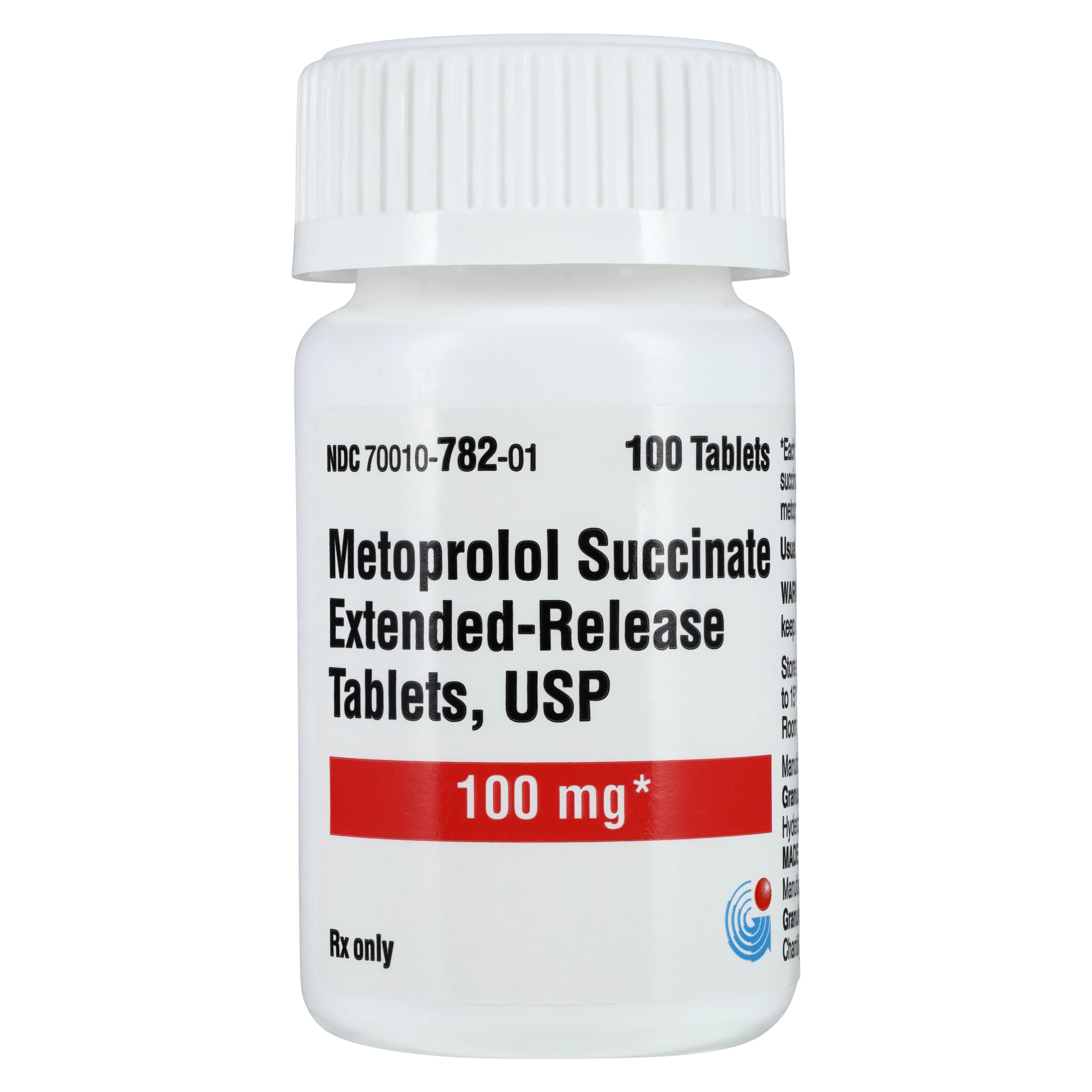 Metoprolol Succinate ER Tablets, 100mg, 100/Bottle - Metoprolol Succinate ER Tabs - Image 1