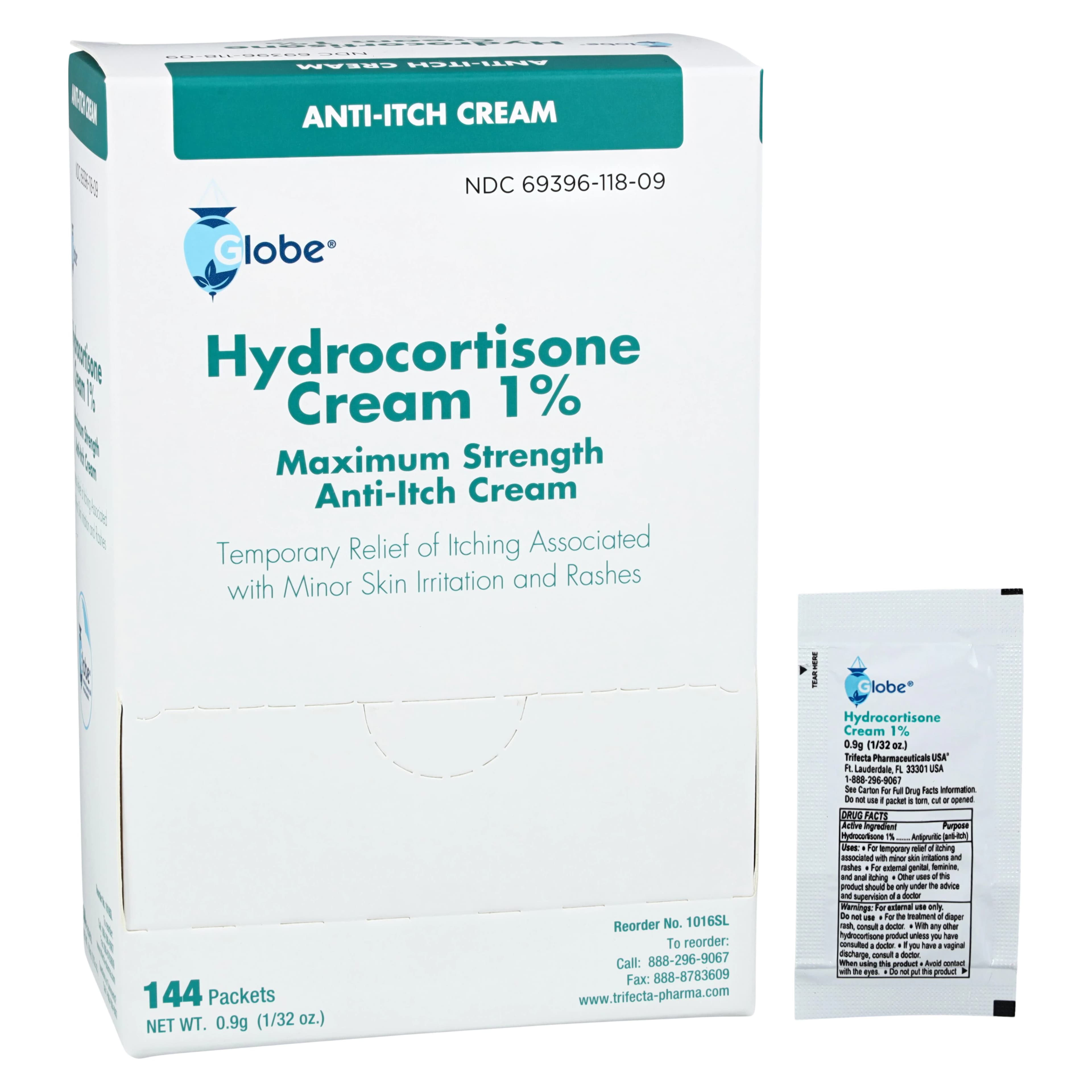 Trifecta Hydrocortisone Cream 1%, OTC, 1/32 oz Foil Pack, 144/Package - Hydrocortisone Cream Foil Pk - Image 1