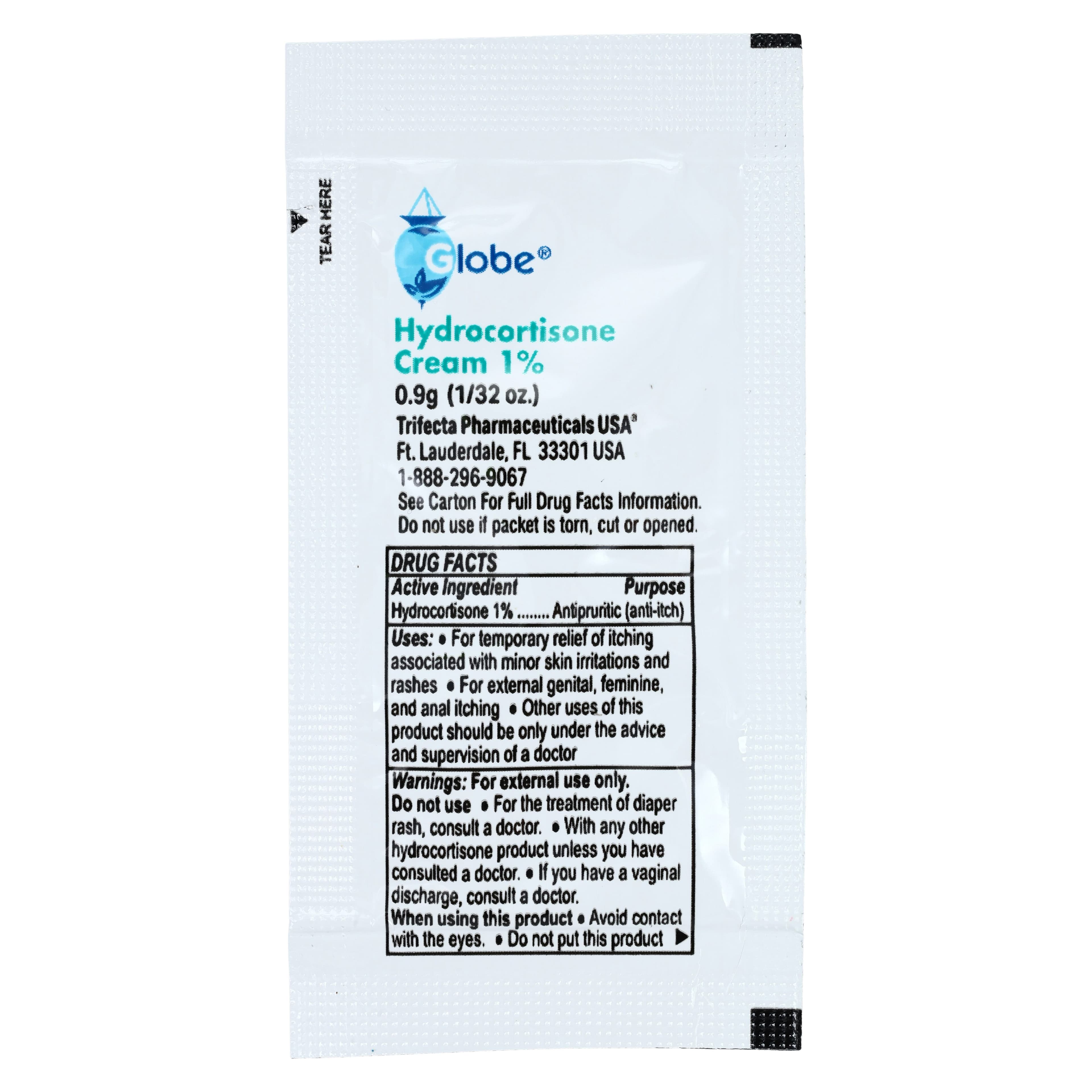 Trifecta Hydrocortisone Cream 1%, OTC, 1/32 oz Foil Pack, 144/Package thumbnail 2