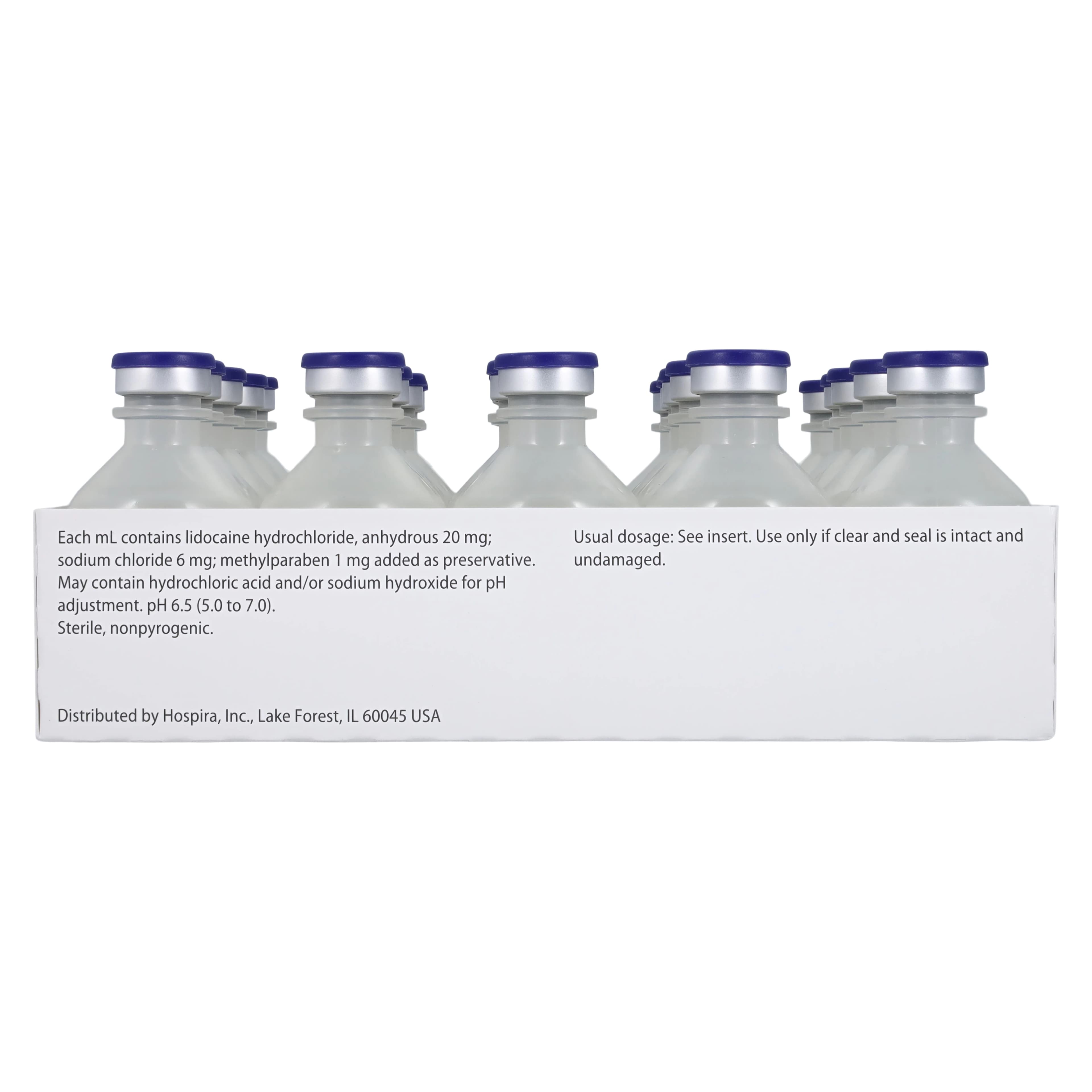 Lidocaine HCl Injection 2% MDV 50mL, 25/Package (Pfizer Injectables) thumbnail 5