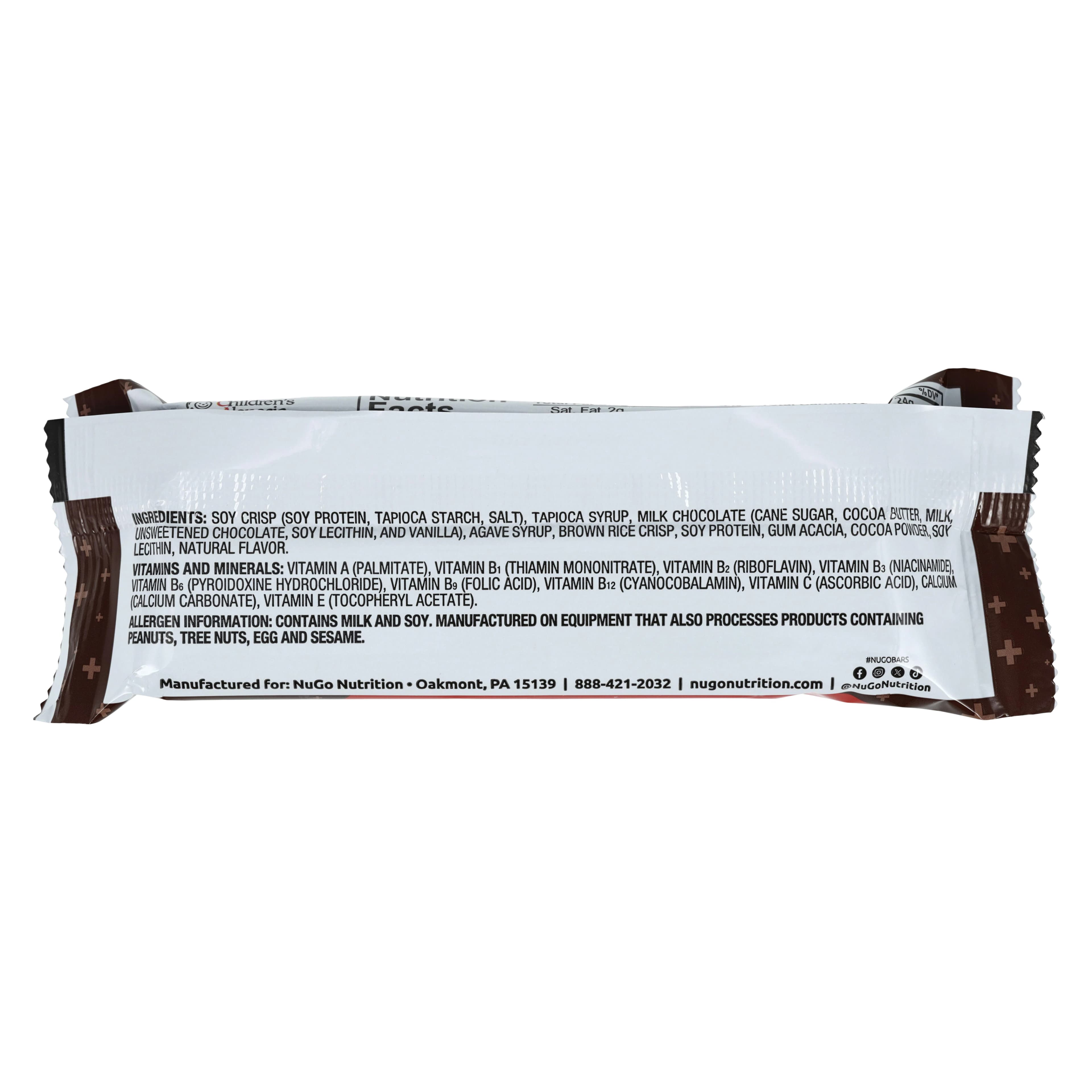 NuGo Original+ Dialysis Oral Nutrition Protein Bar, Milk Chocolate, Individually Wrapped, 36/Case thumbnail 4
