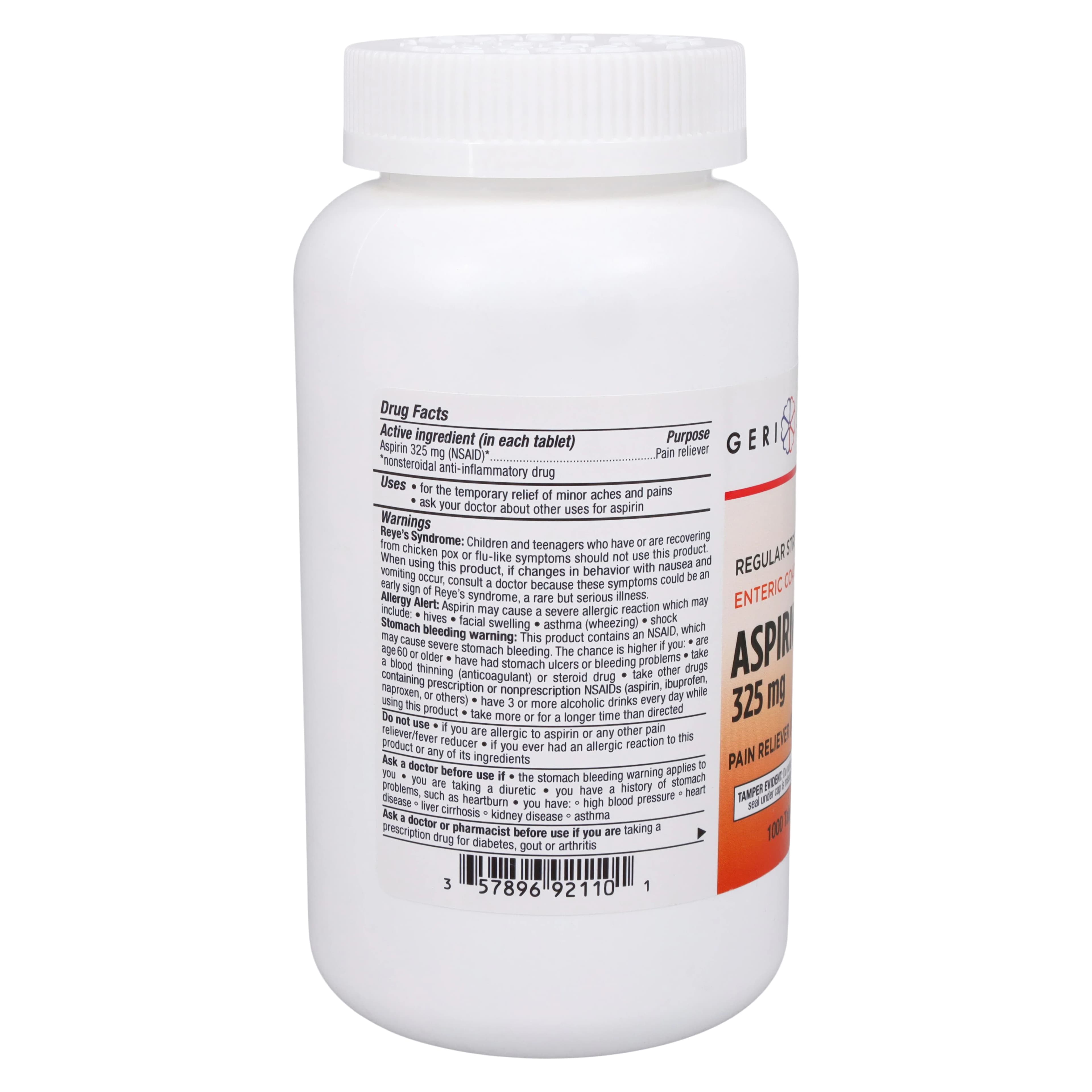 Geri-Care Aspirin EC Tablets, 325mg, 1000/Bottle thumbnail 3