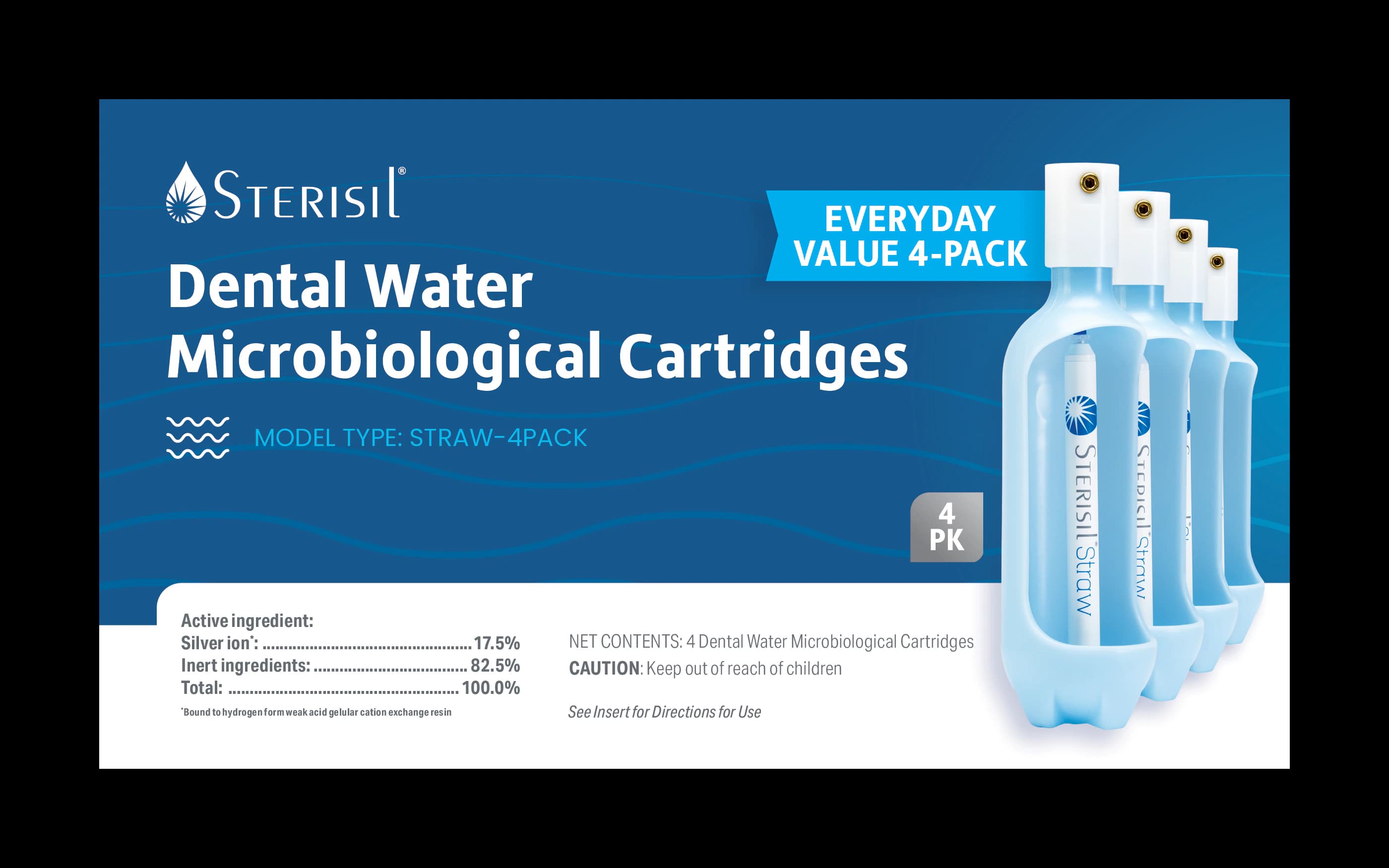 Sterisil Straw Everyday Value 4-Pack for Distilled Water, 365-Day Waterline Treatment, S365-VAL4 thumbnail 2
