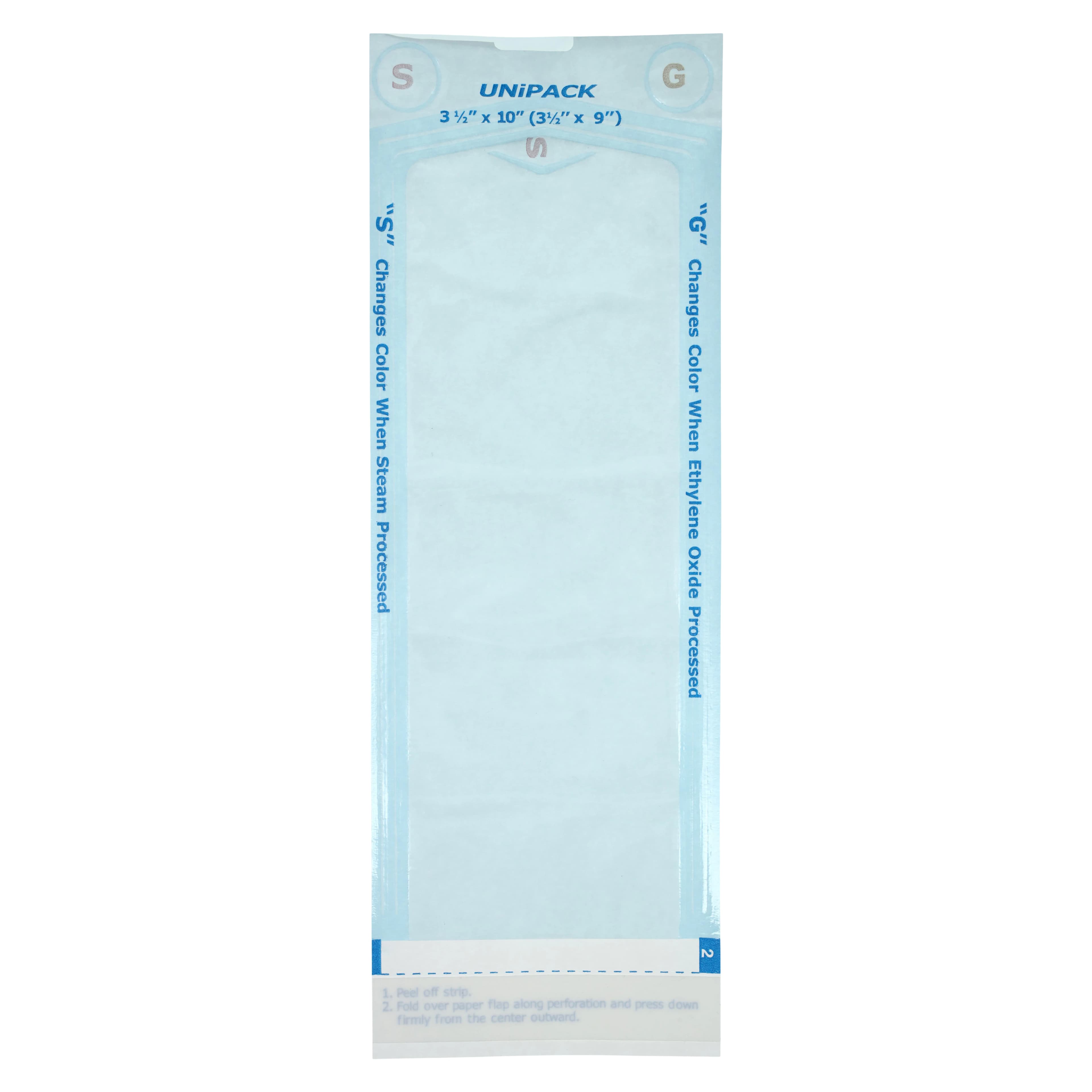 Dukal UniPack Self-Sealing Sterilization Pouches, 3.5" x 10", Blue Tint, 200/Box thumbnail 4