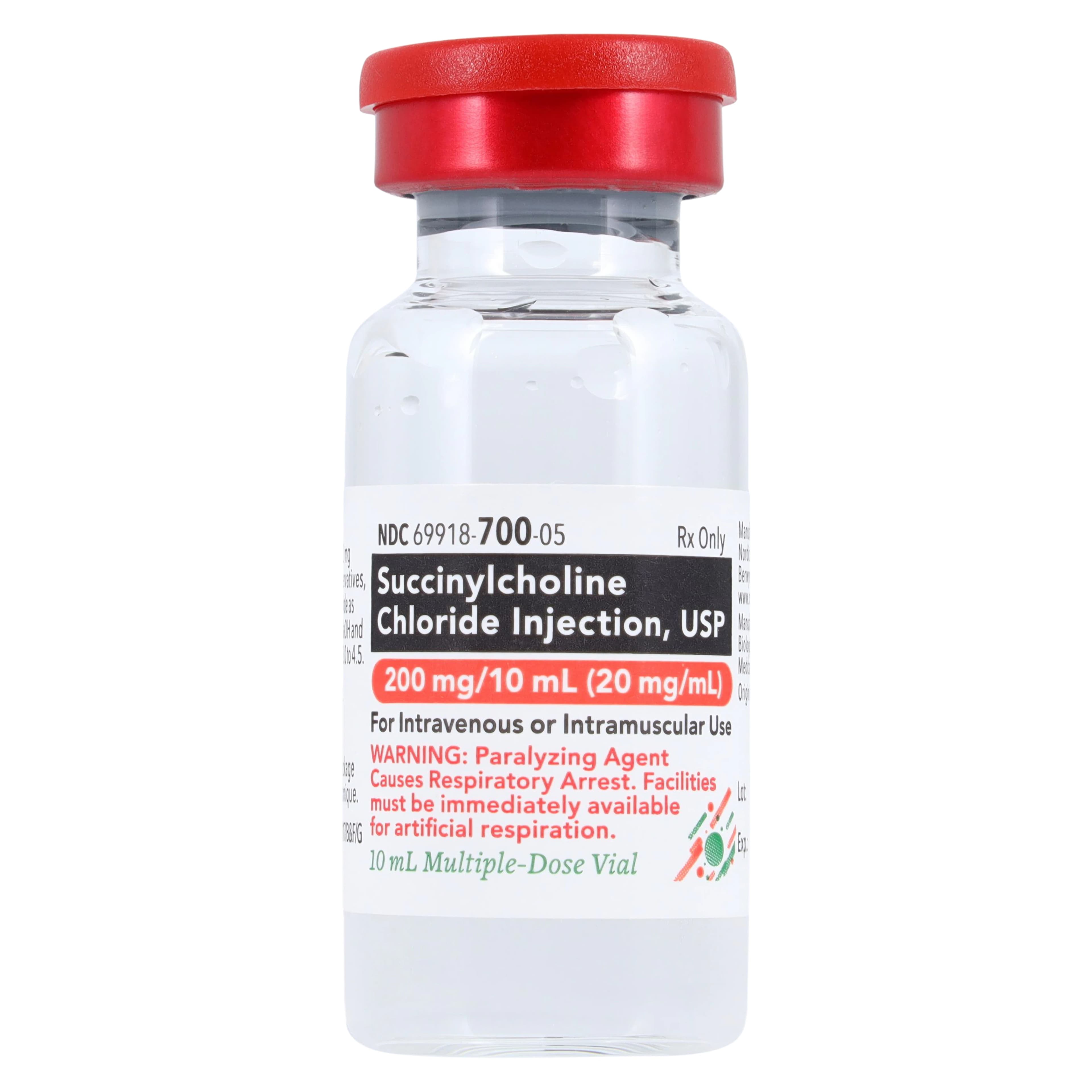 Succinylcholine Chloride Injection 20 mg/mL, Multiple-Dose Vial, 10 mL, 10/Package thumbnail 2