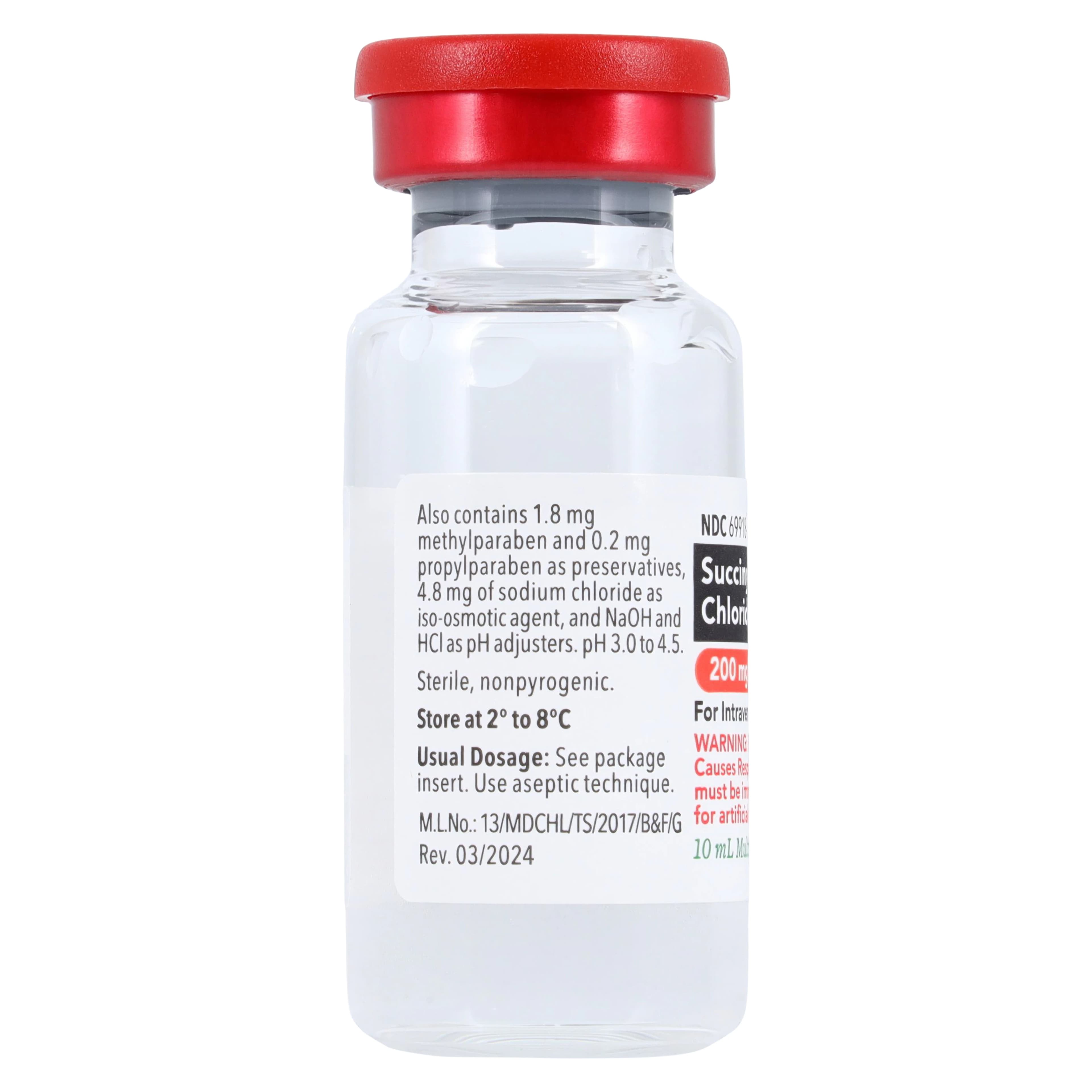 Succinylcholine Chloride Injection 20 mg/mL, Multiple-Dose Vial, 10 mL, 10/Package thumbnail 4