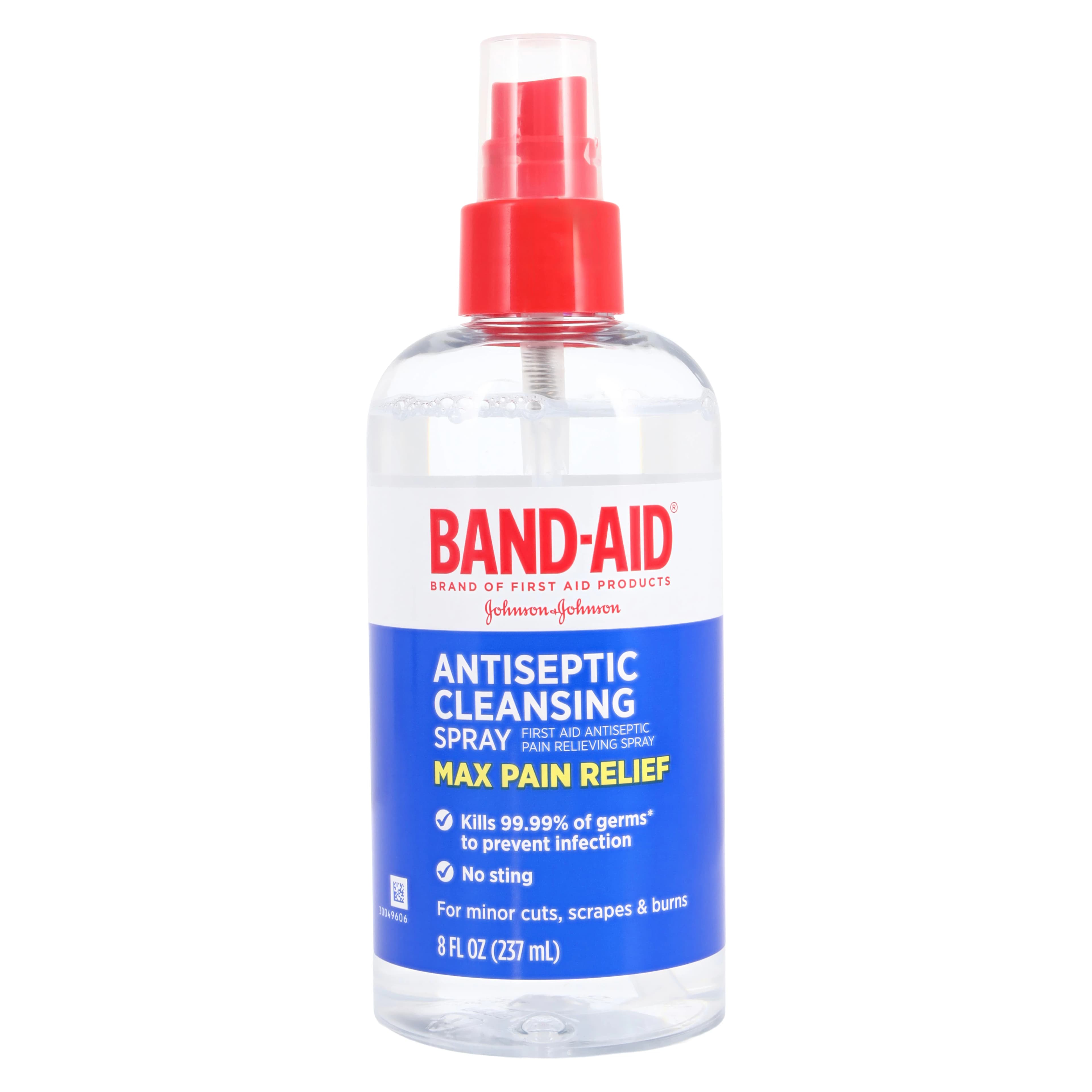 Band-Aid Max Pain Relief Antiseptic/Cleanser Spray, 8 oz Bottle - Band-Aid Antiseptic Cleansing - Image 1