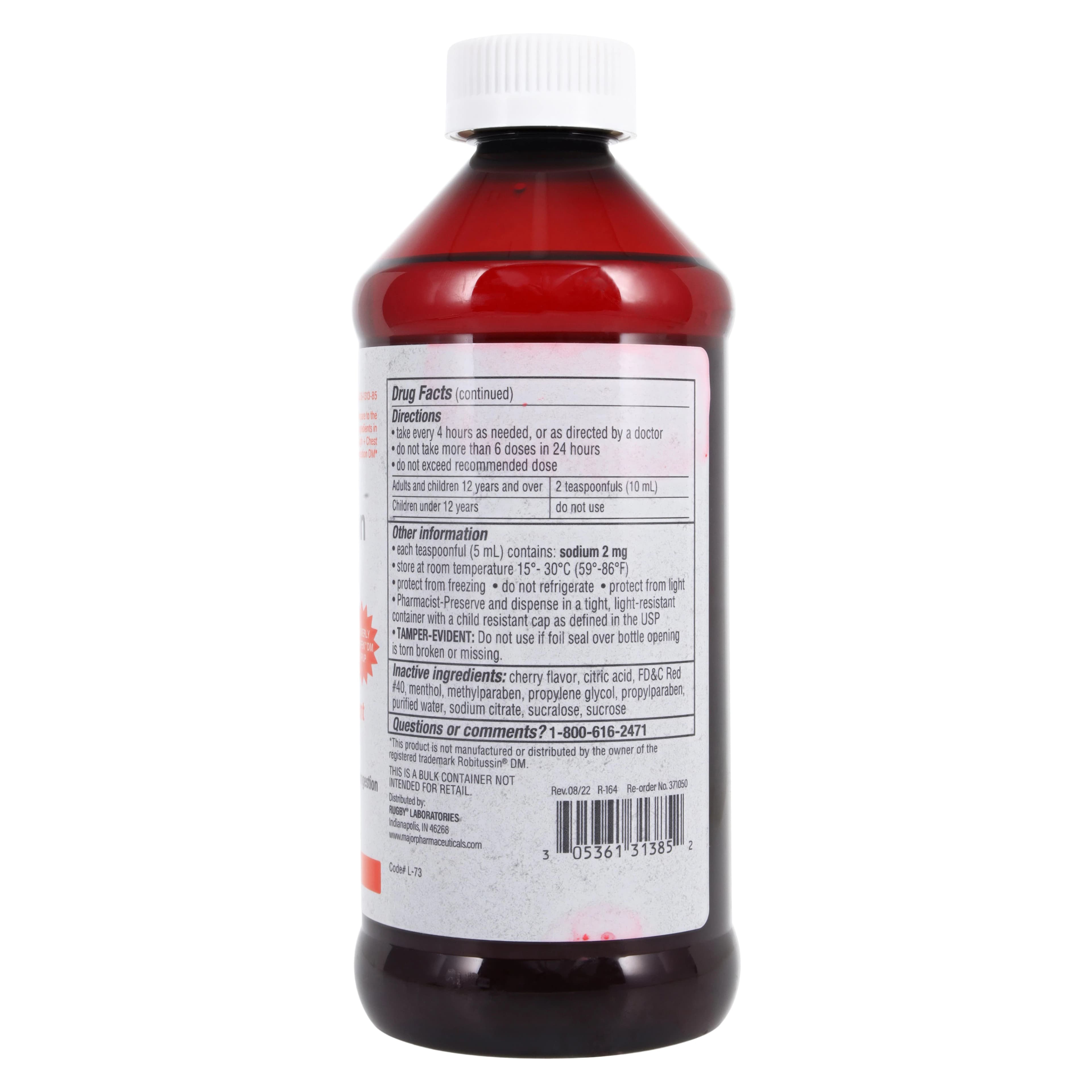Guaifenesin DM Oral Syrup, 100mg/10mg per 5mL, 16 oz Bottle thumbnail 3