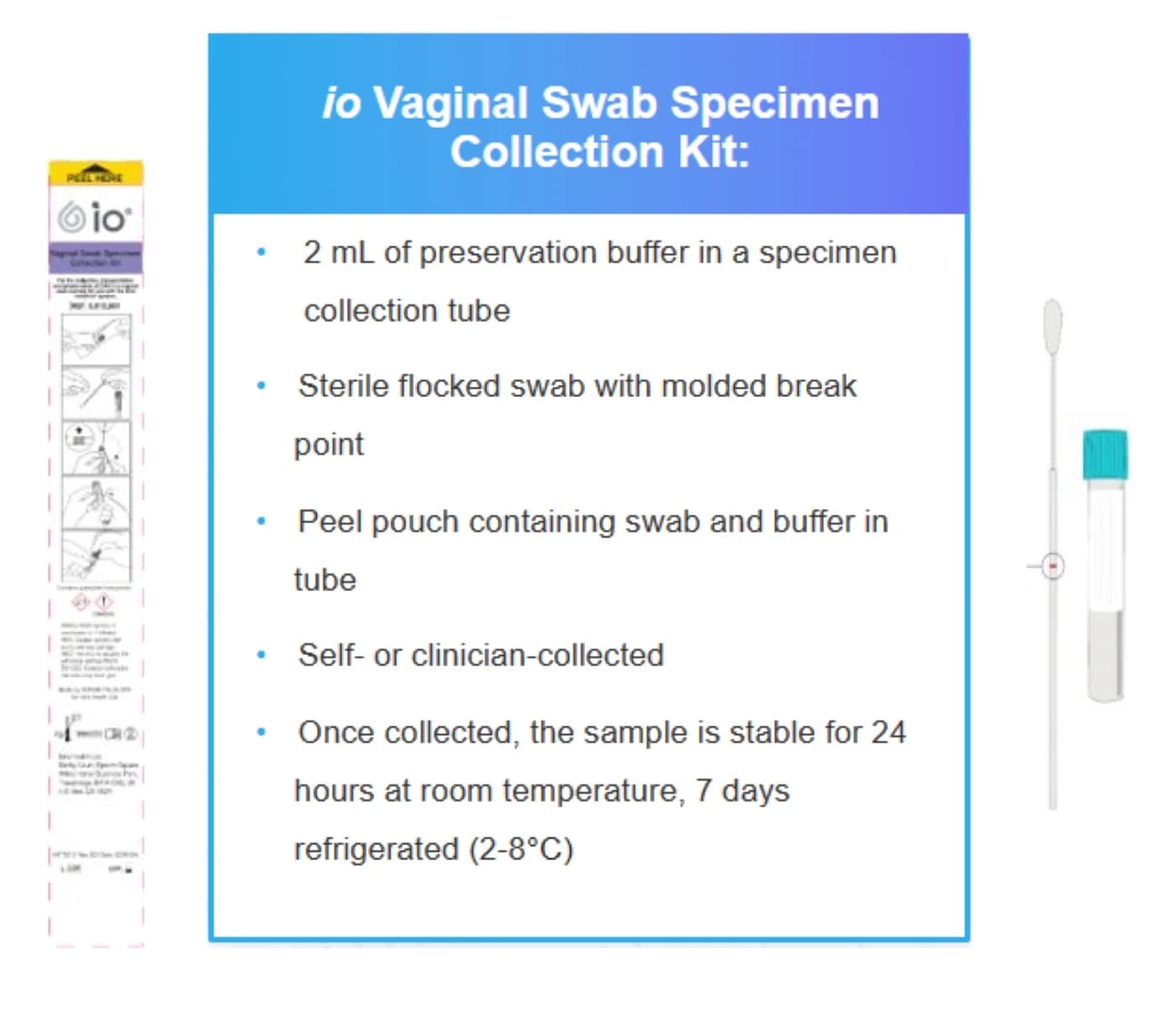 Binx Health io Vaginal Swab Specimen Collection Kit for Binx io CT/NG Instrument, 50/Box thumbnail 2