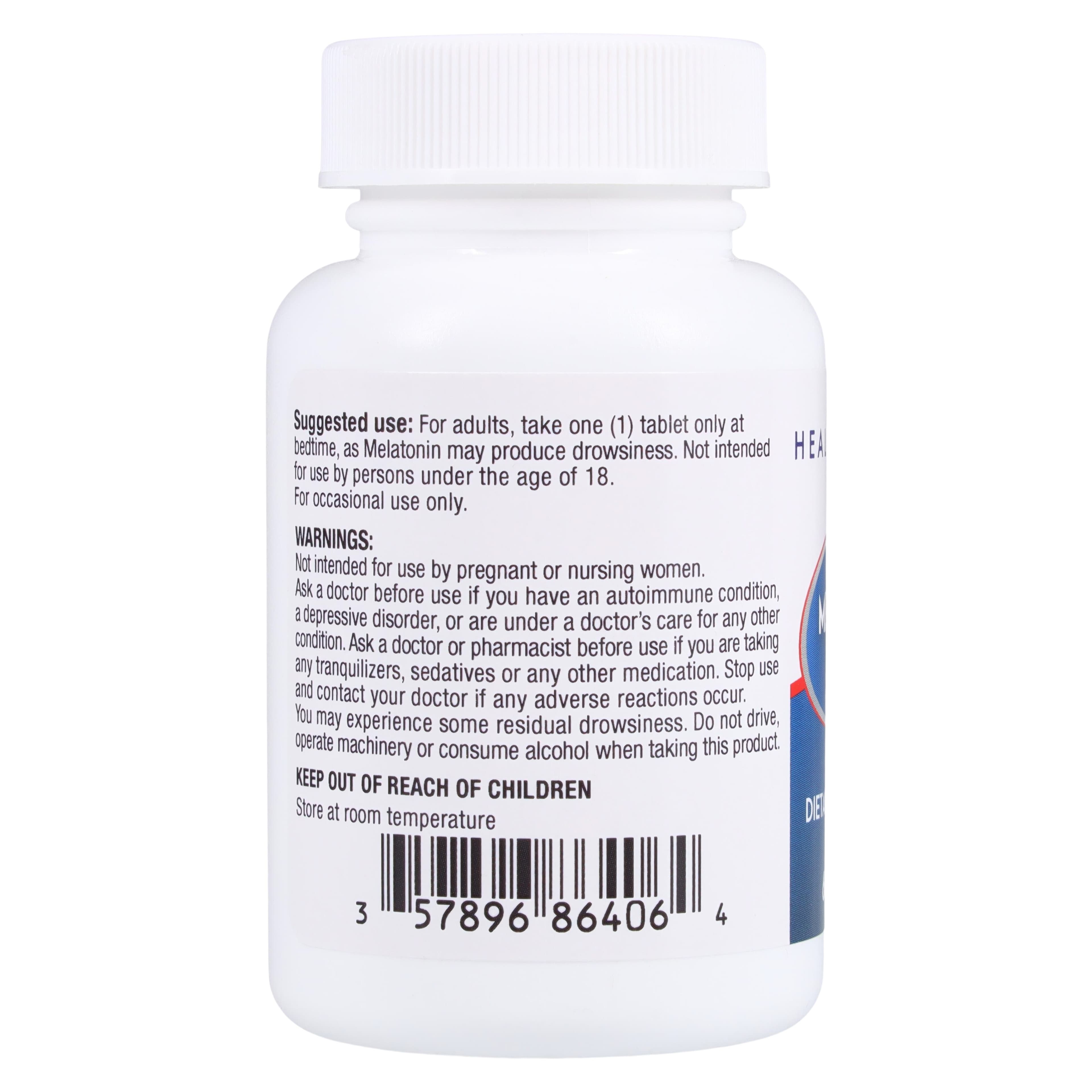 Geri-Care Melatonin Tablets, 3 mg, 60 Count Bottle thumbnail 3