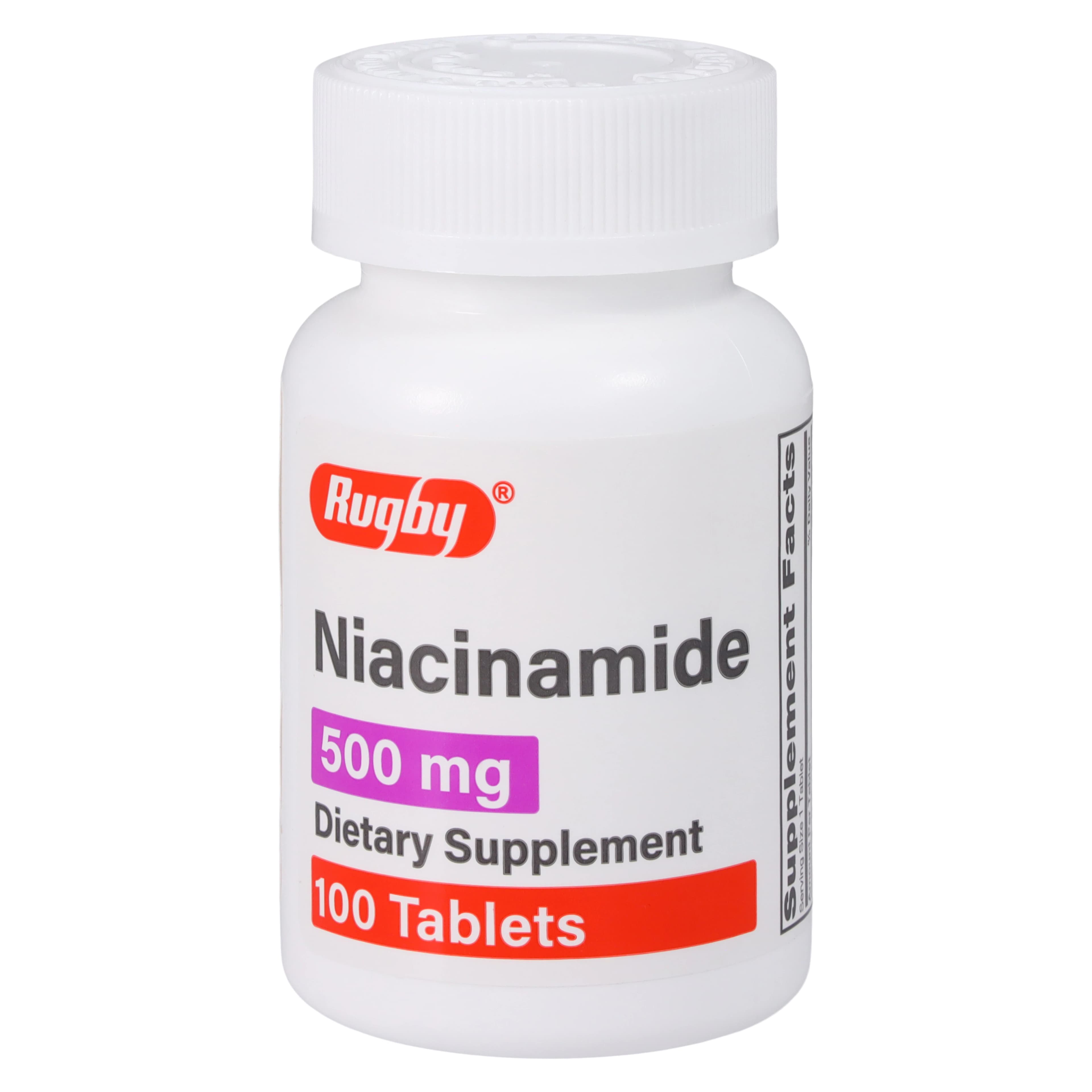 Niacinamide Tablets 500mg, 100 Count Bottle - Niacinamide Tablets - Image 1