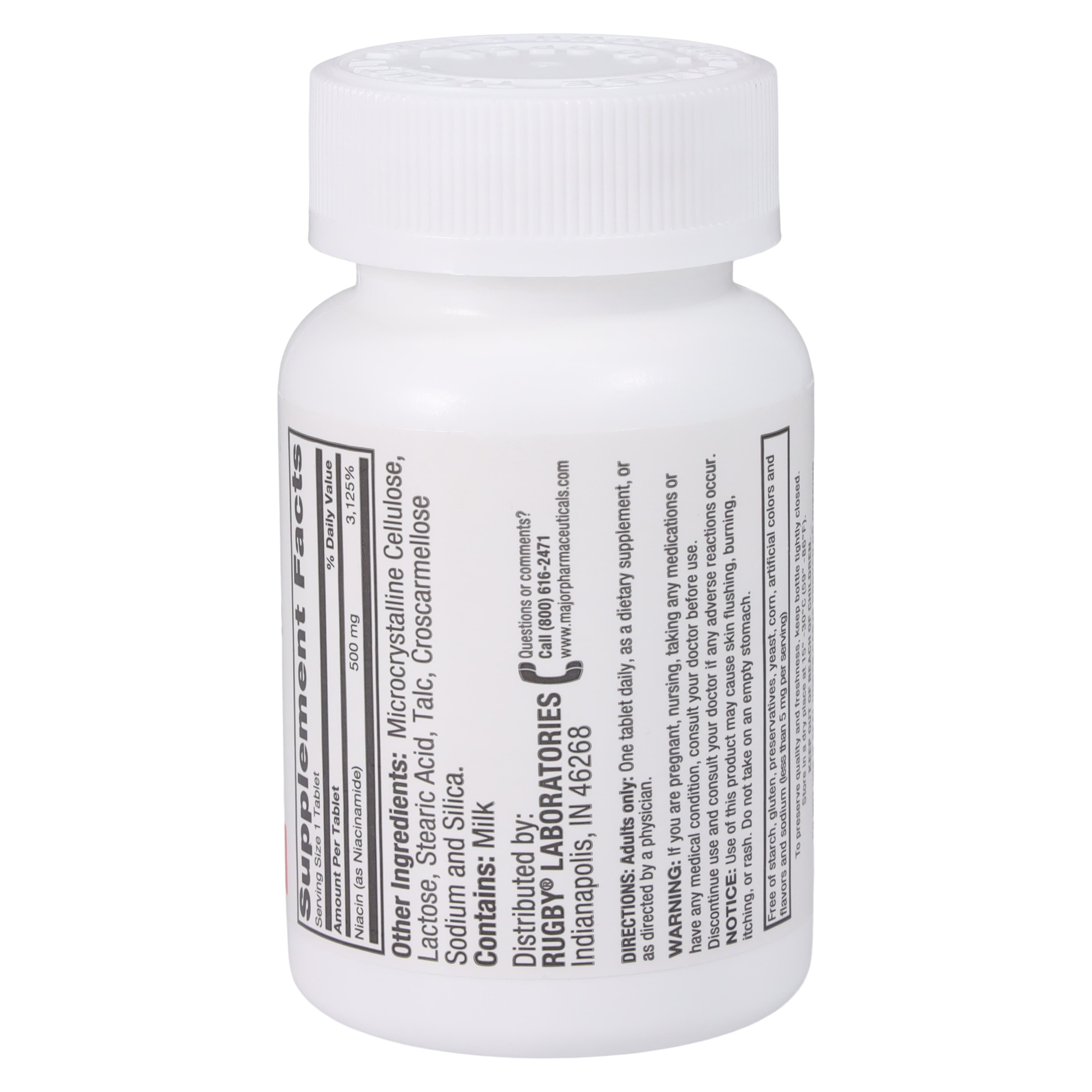 Niacinamide Tablets 500mg, 100 Count Bottle thumbnail 2
