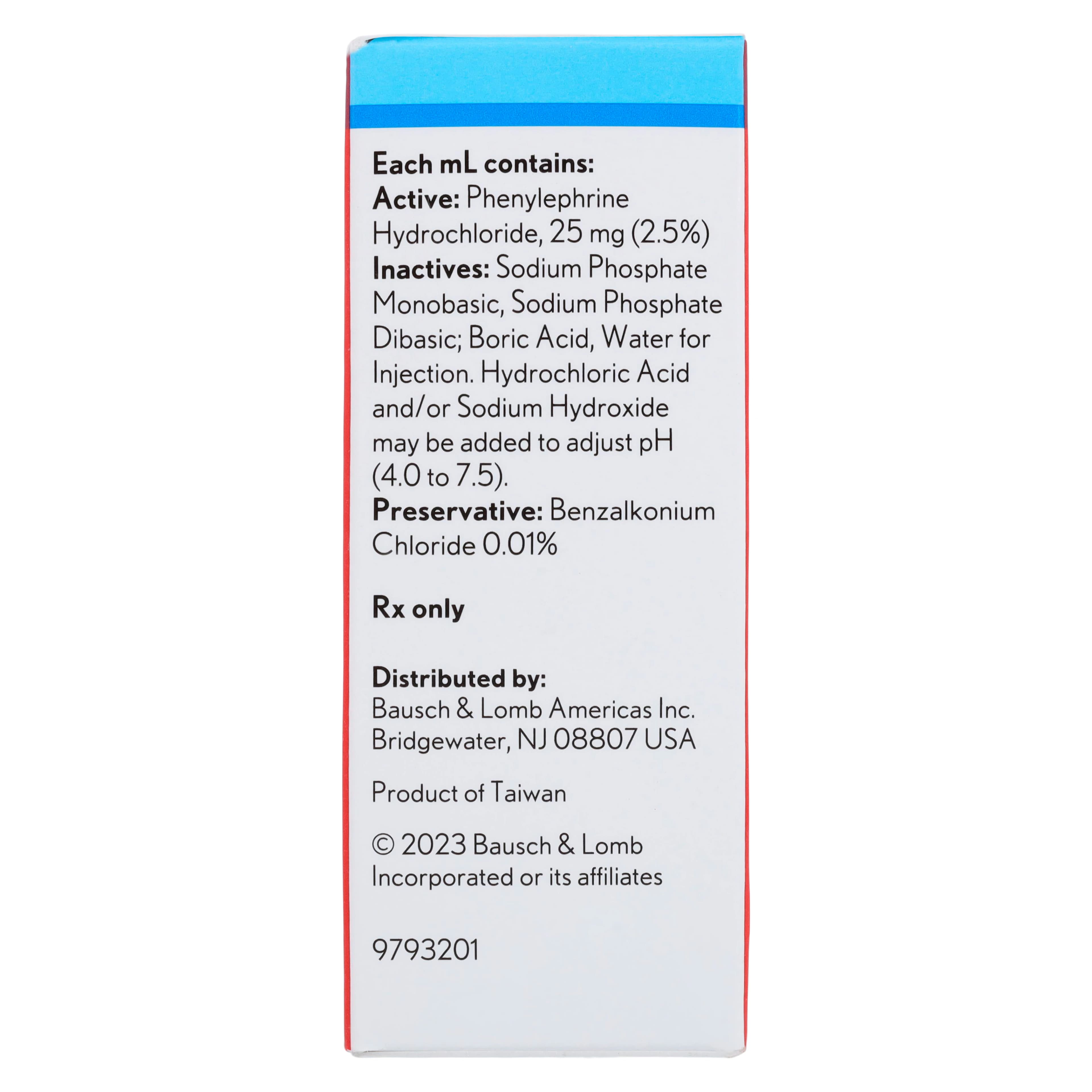 Phenylephrine HCl Ophthalmic Solution 2.5%, 10 mL Bottle thumbnail 6