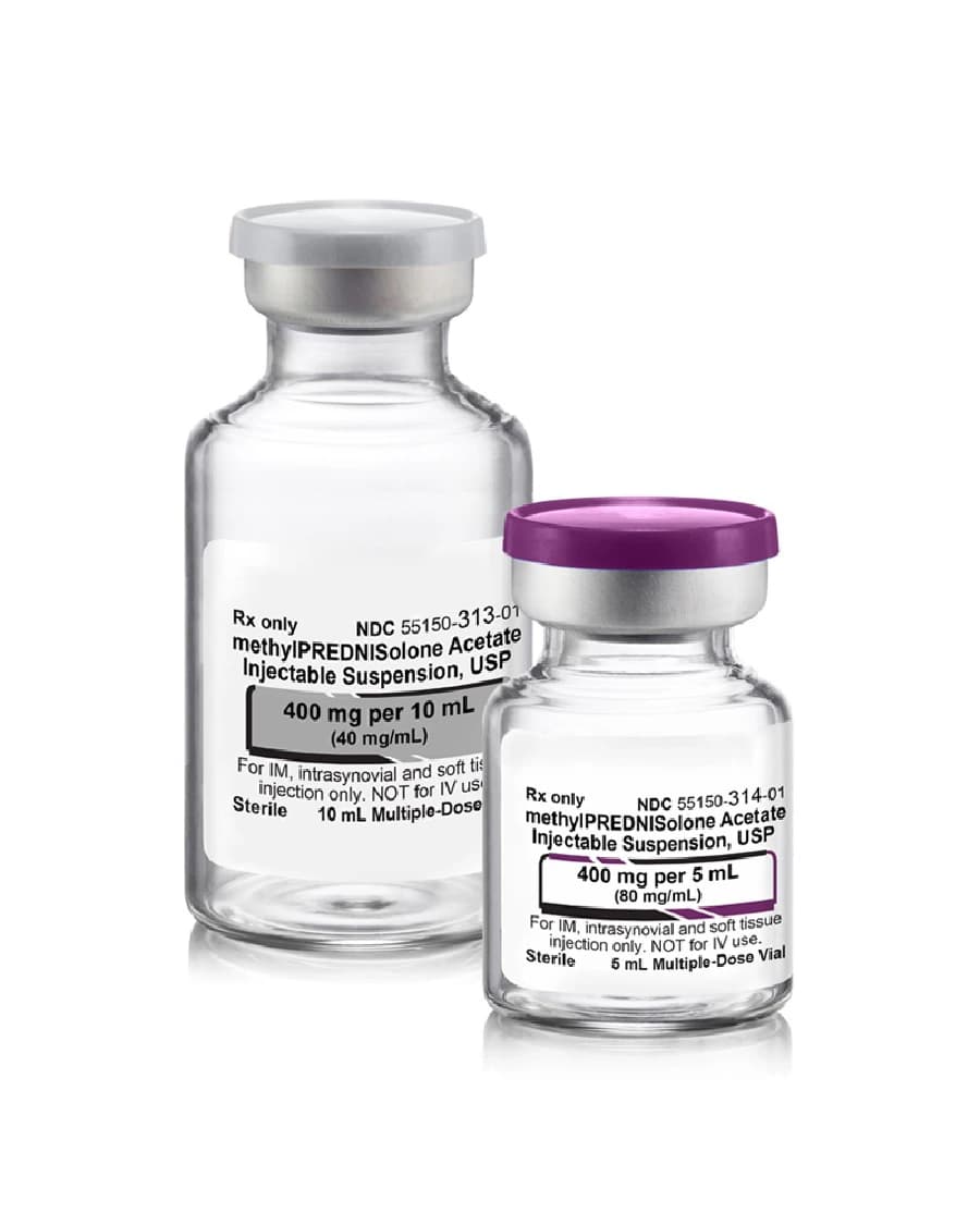 Methylprednisolone Acetate Injection 40mg/mL, MDV 10mL - Methylpred Ace Inj MDV 10mL - Image 1