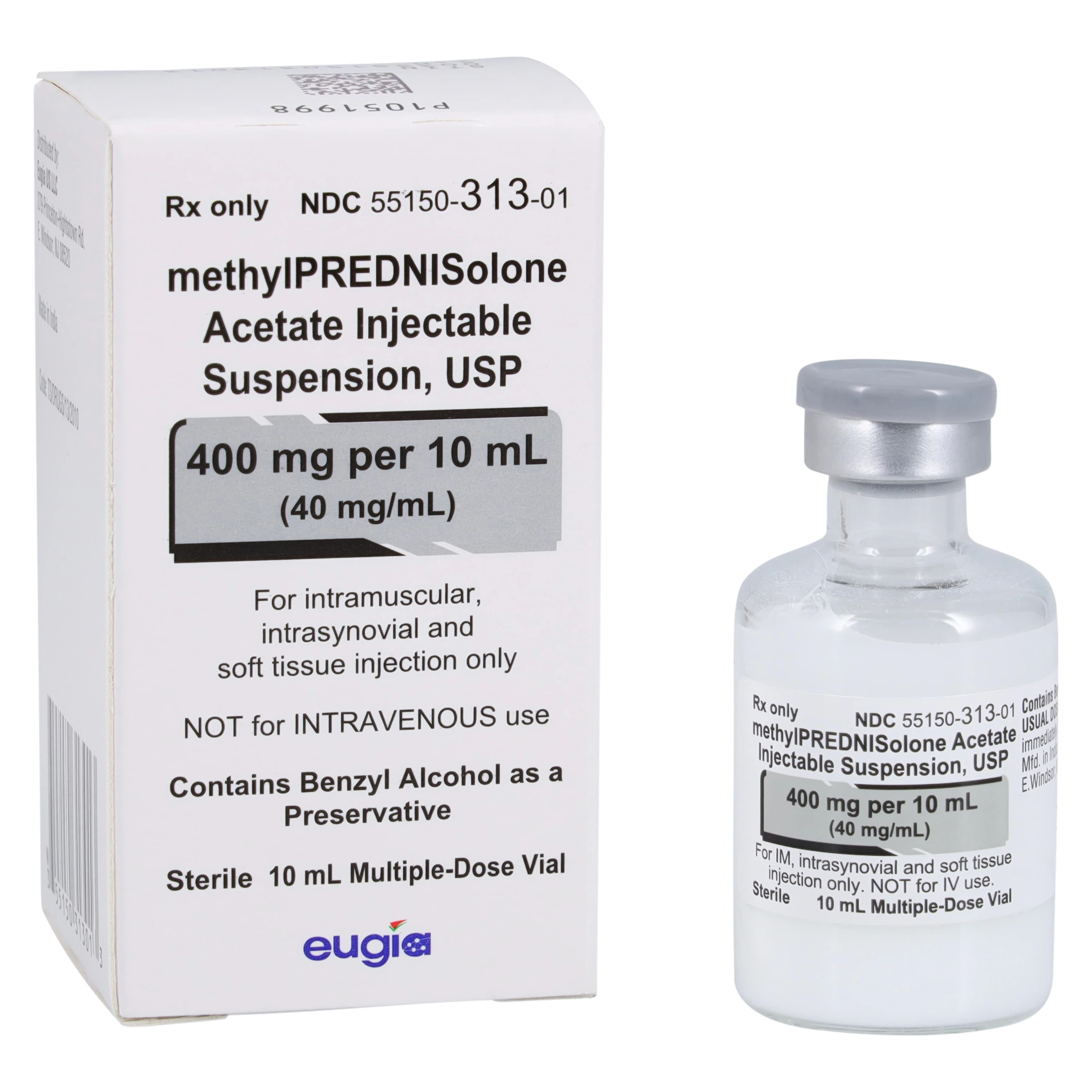 Methylprednisolone Acetate Injection 40mg/mL, MDV 10mL thumbnail 2