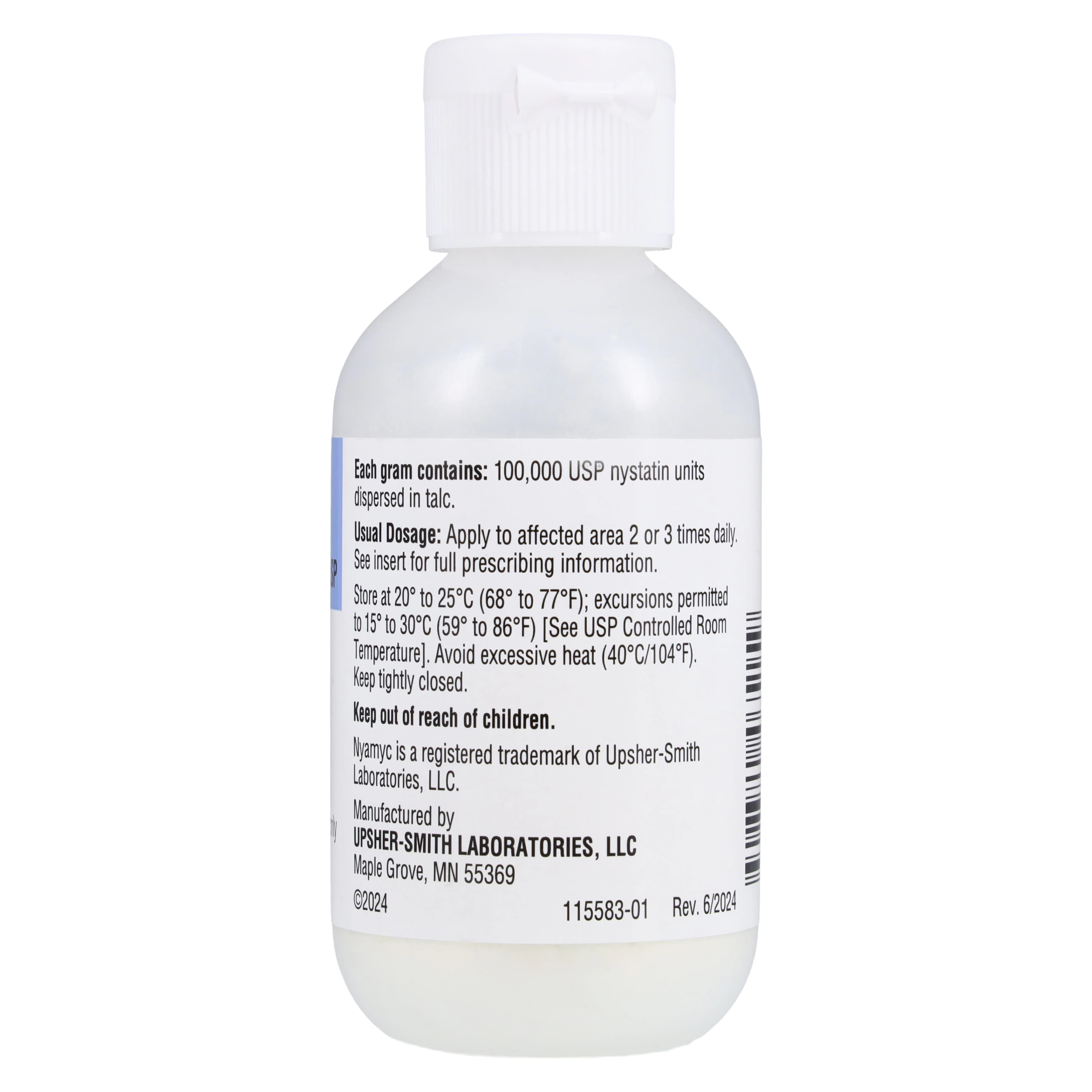 Nystatin Topical Powder, 100 MU/gm, 15 gm Bottle thumbnail 2