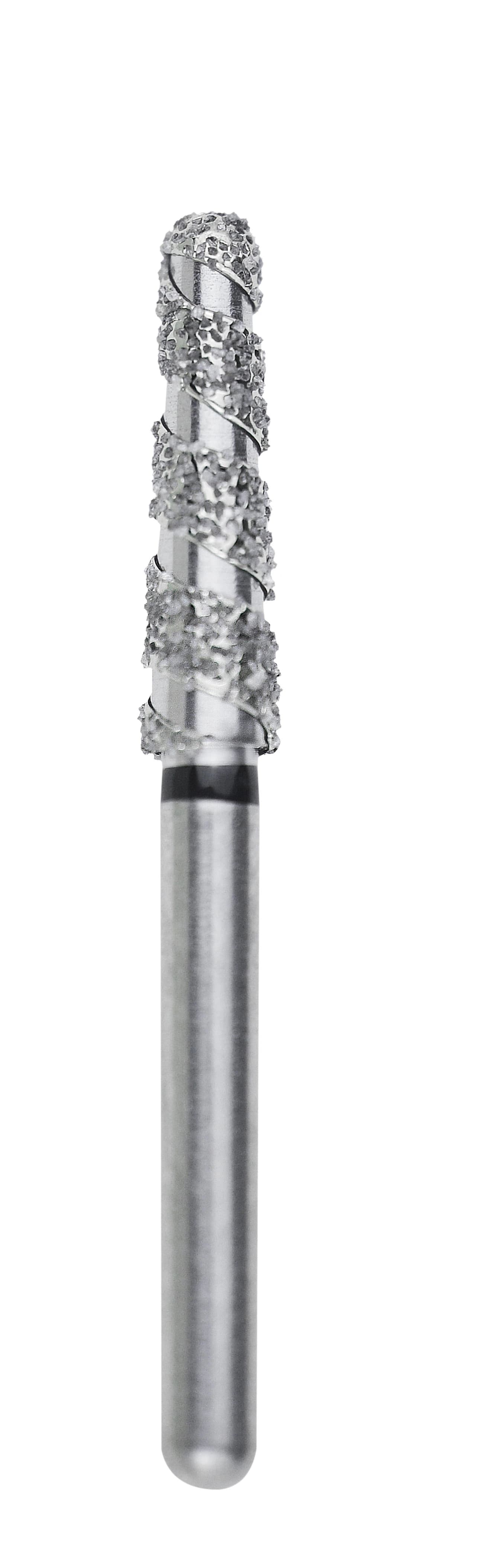 NeoDiamond NeoSpiral Round End Taper FG Diamond Burs, Coarse, 8123.8C, 25/Box - NeoDiamond NeoSpiral Round End Taper FG Diamond Burs - Image 1