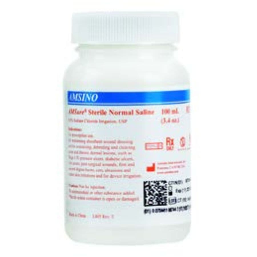 Amsure Sterile 0.9% Sodium Chloride Irrigation Solution, DEHP-Free, Screw Closure Bottle, 48/Case - Saline Sterile 0.9% F/Irrig Bt - Image 1