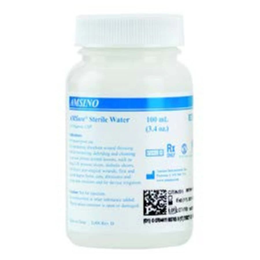 Amsure Sterile Water for Irrigation, USP, DEHP-Free, Screw Closure Bottle, 48/Case - Sterile Water F/Irrigat Bottle - Image 1