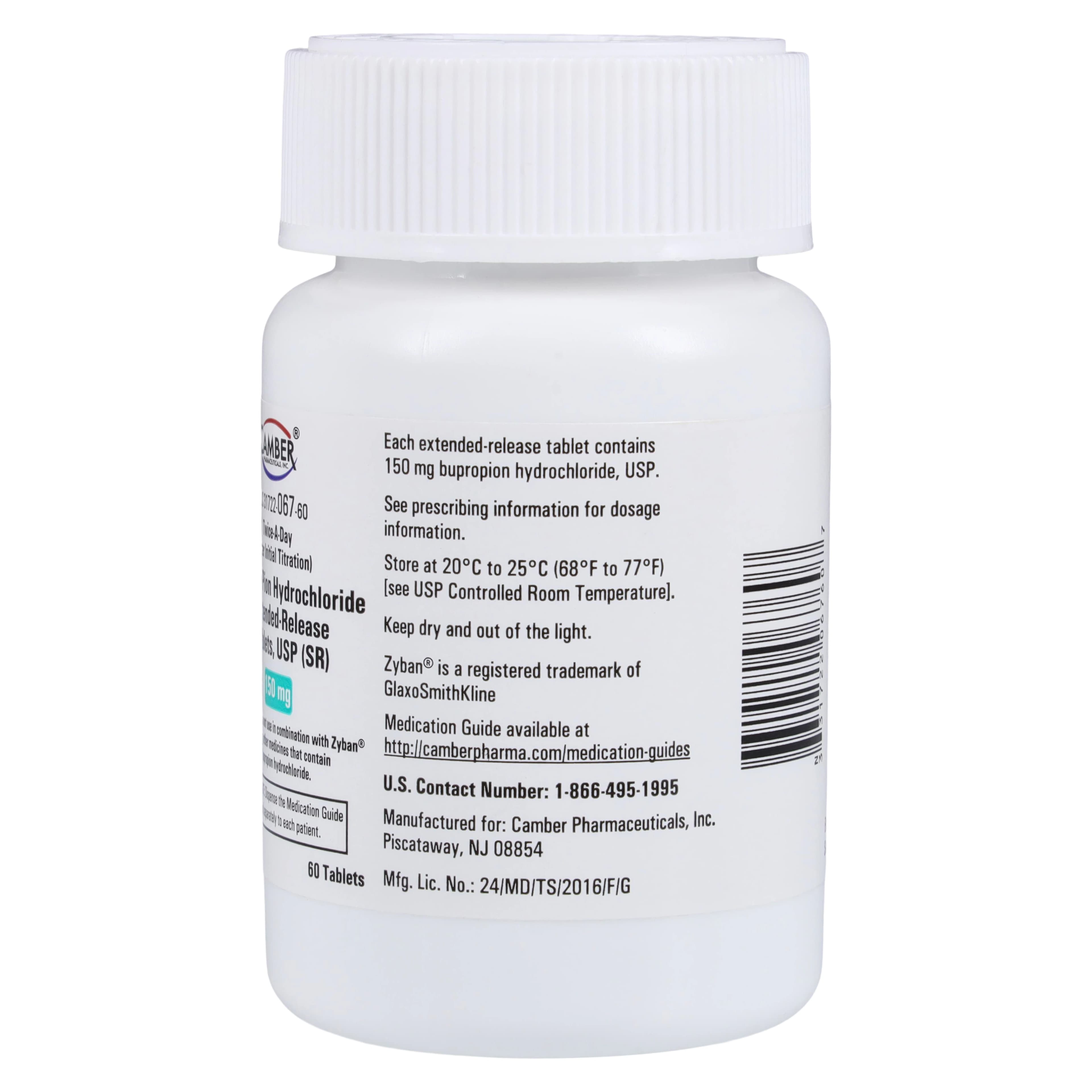 Bupropion HCl ER Tablets (SR), 150mg, 60/Bottle thumbnail 2