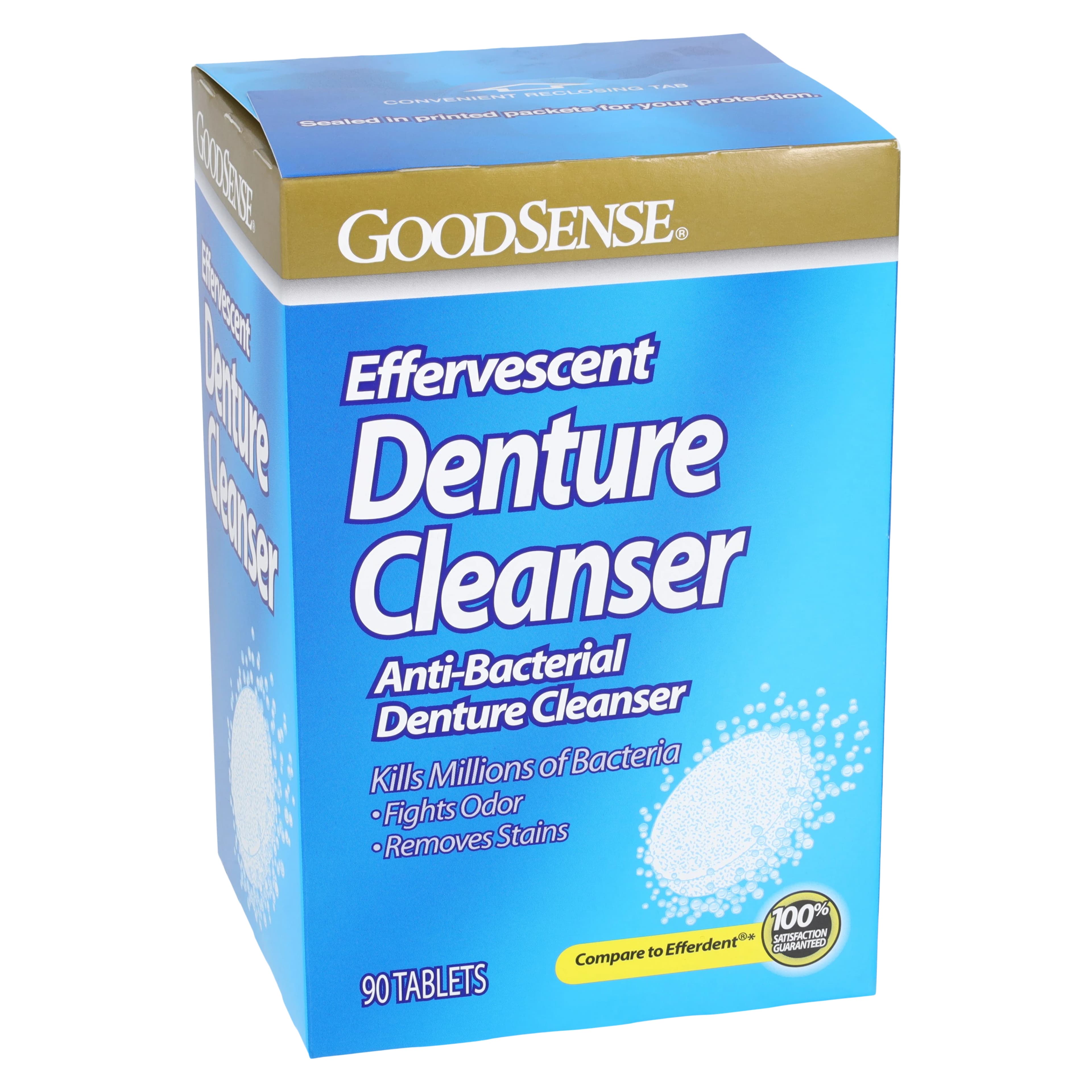 GoodSense Effervescent Denture Cleanser Tablets, 90/Box - Effervescent Denture Cleanser - Image 1