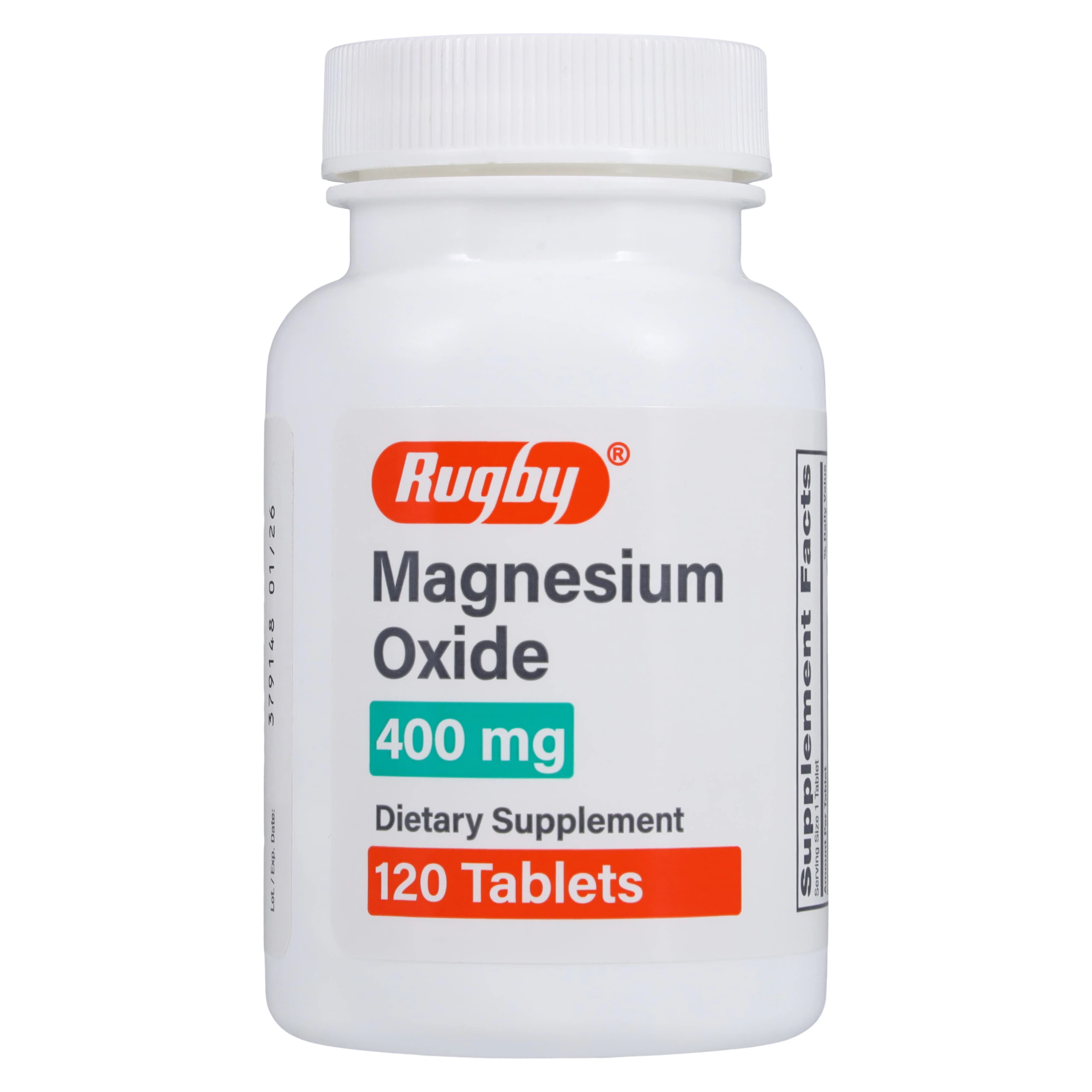 Magnesium Oxide Tablets 400mg, 120 Count Bottle - Magnesium Oxide Tablets - Image 1