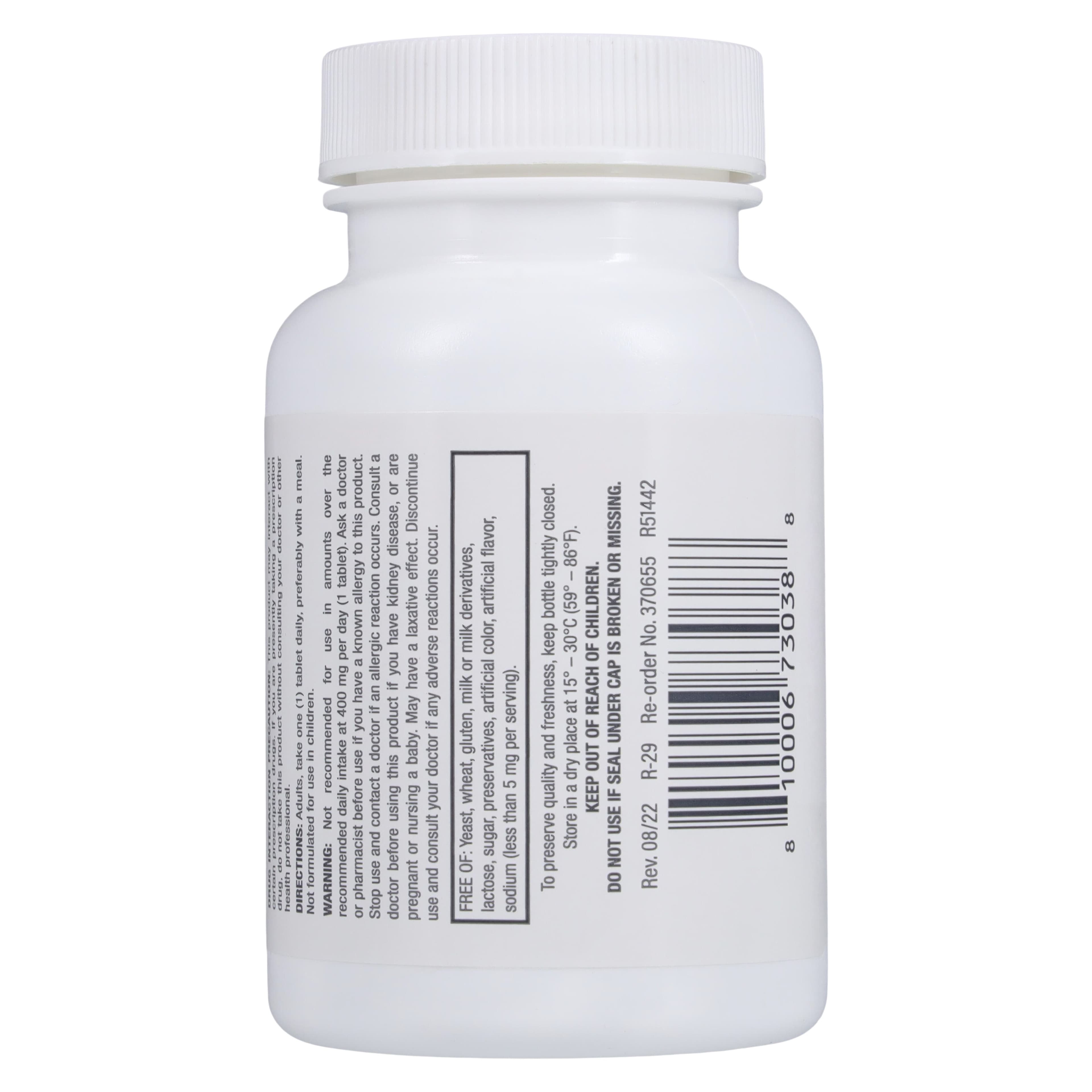 Magnesium Oxide Tablets 400mg, 120 Count Bottle thumbnail 3