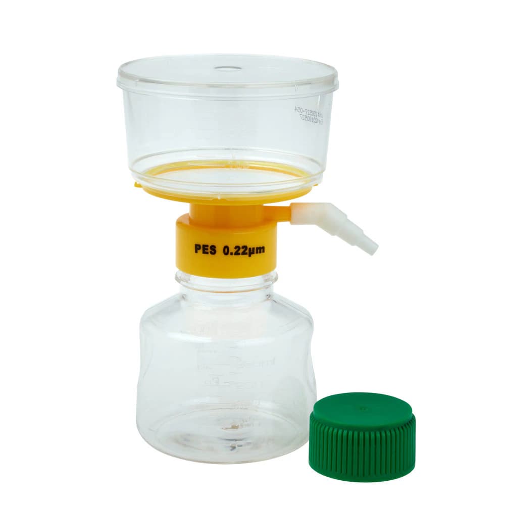 Celltreat Filter System, Polystyrene, 250 mL, 0.22 µm Pore Size, Green Cap, Clear, 12/Case - Filter System 0.22um - Image 1