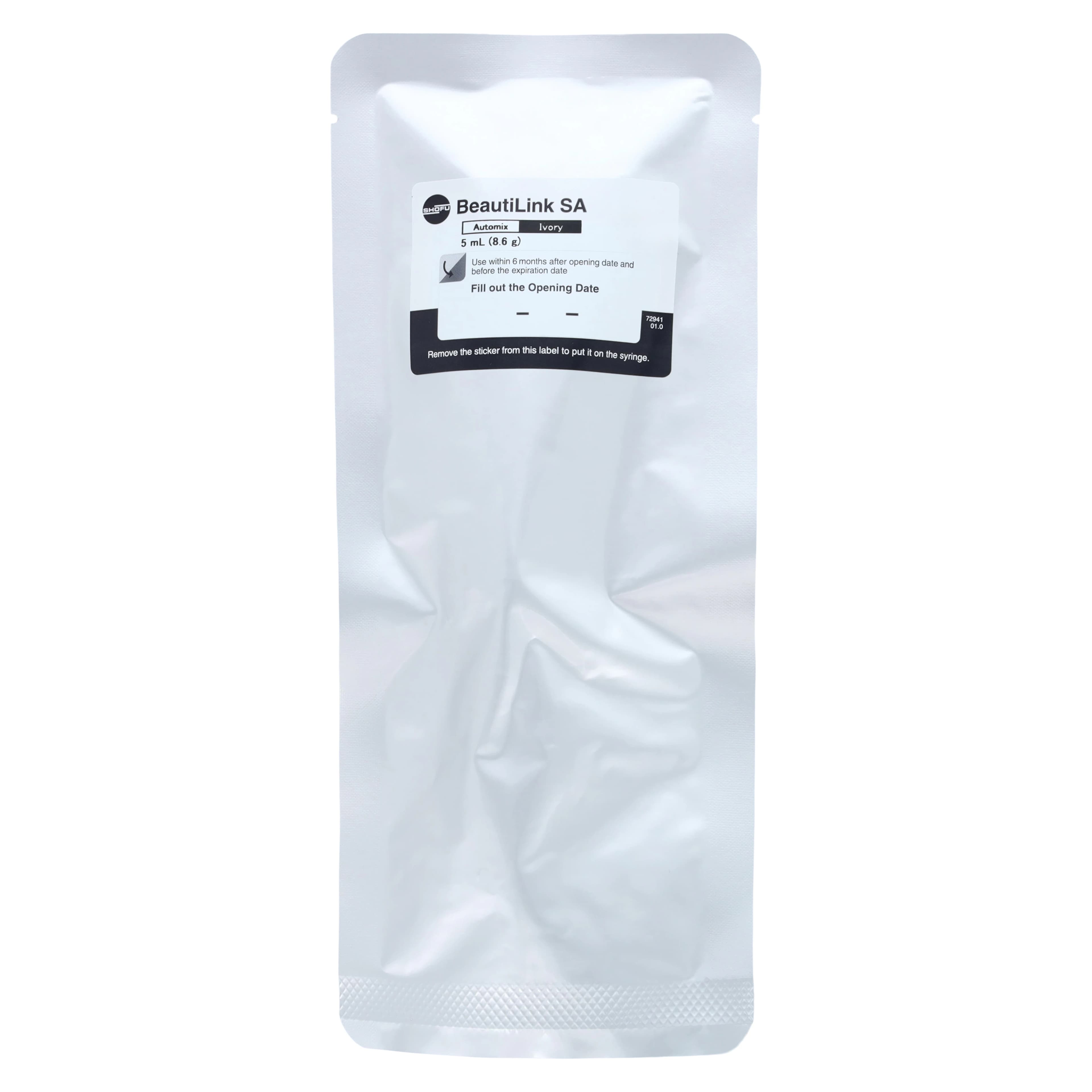 Shofu BeautiLink SA Self-Adhesive Dual-Cure Resin Cement, Automix Syringe, Ivory, 5mL (8.6g), 1 Syringe with 10 Mixing Tips, C0204 thumbnail 5