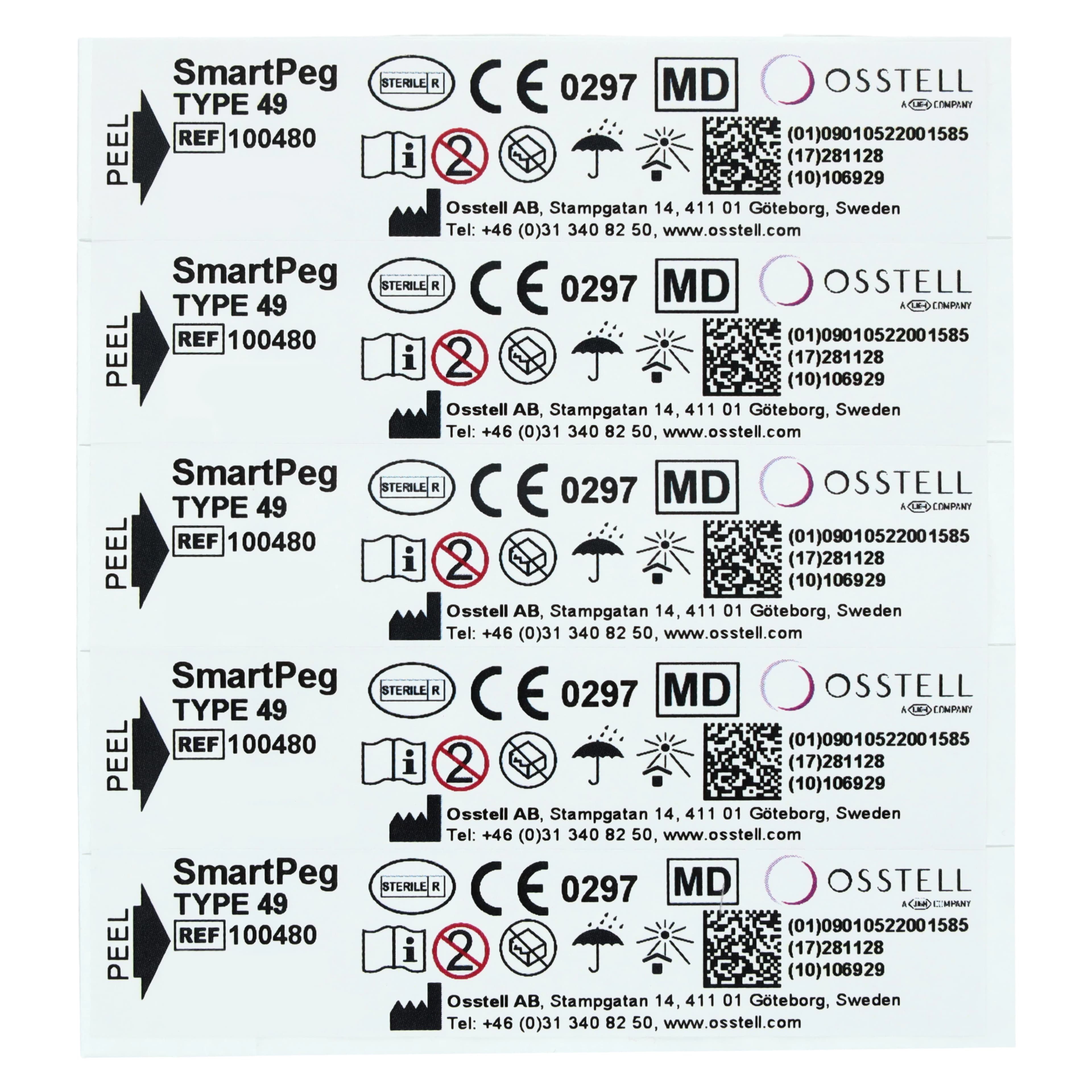 SmartPeg Type 49, Single Use, Sterile, Non-Latex, 5/Pack thumbnail 3