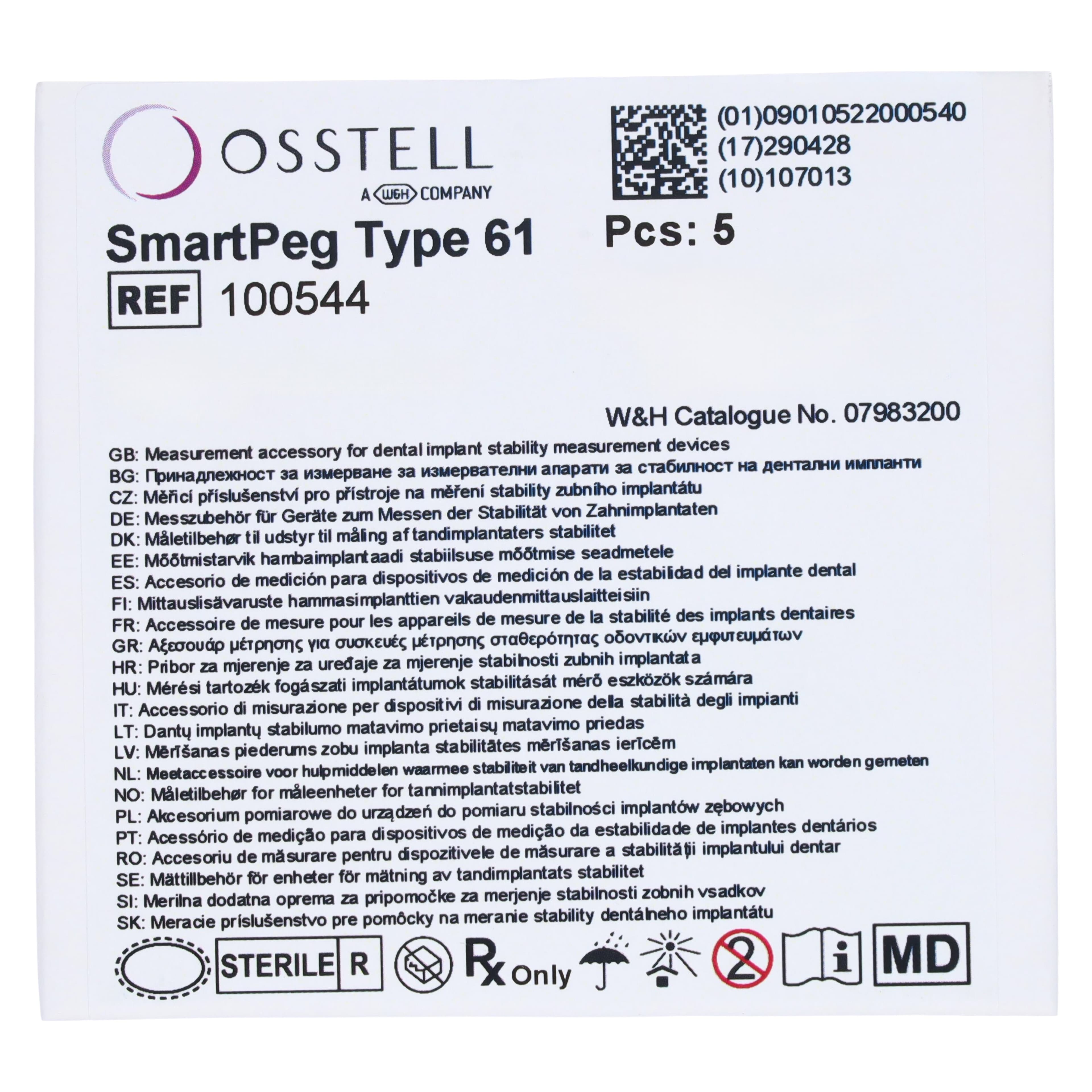 SmartPeg Type 61, Single Use Sterile, Non-Latex, 5/Pack thumbnail 3