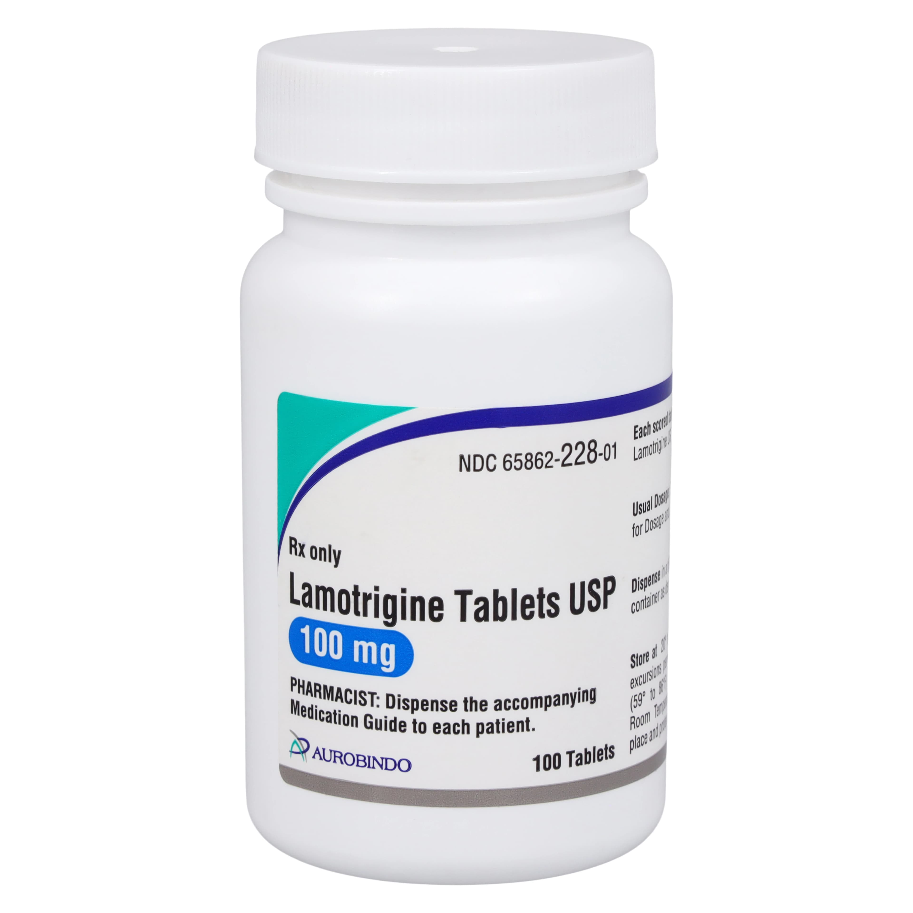 Lamotrigine Tablets 100mg, 100 Count Bottle (Lannett) - Lamotrigine Tablets - Image 1