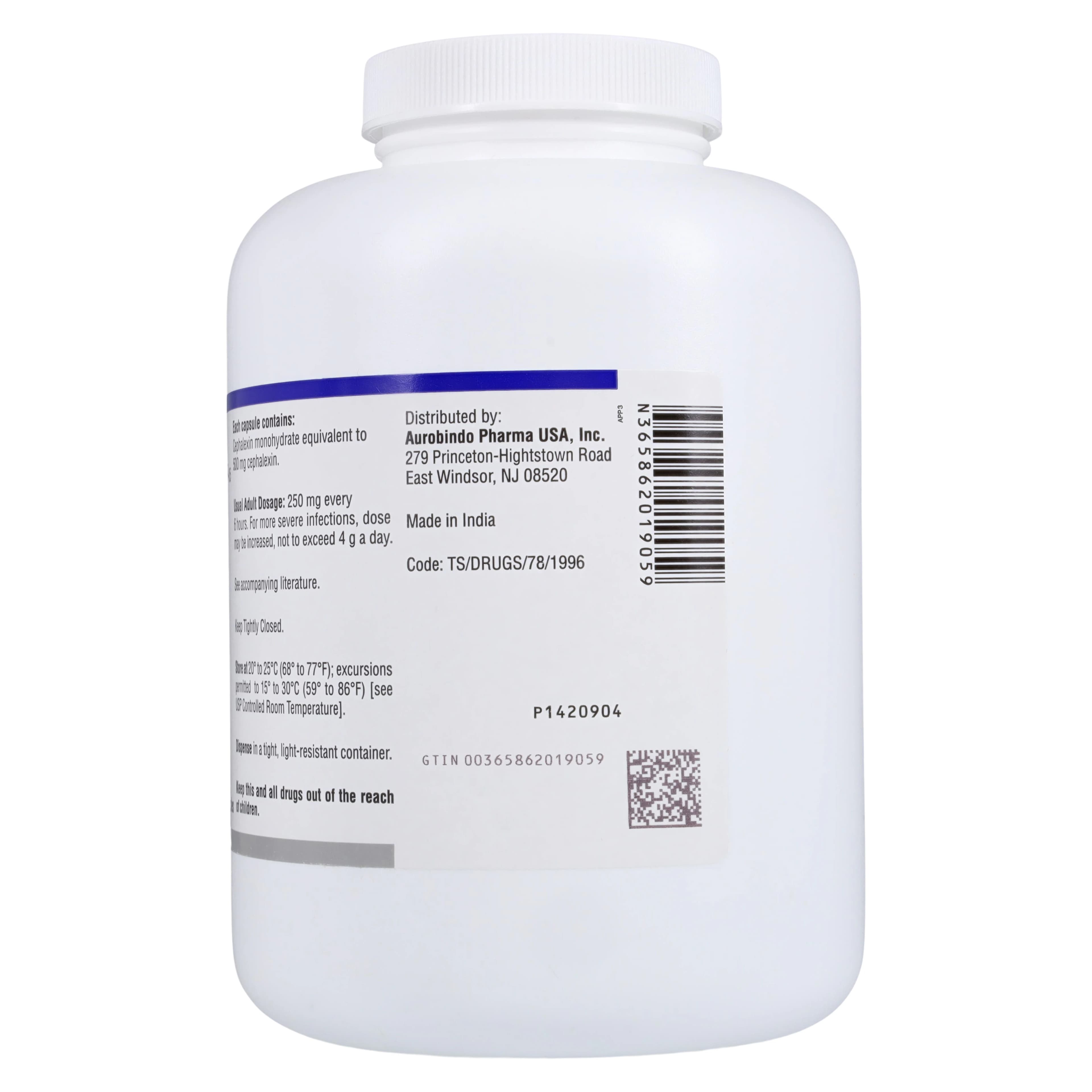 Cephalexin Capsules, 500mg, 500/Bottle thumbnail 2