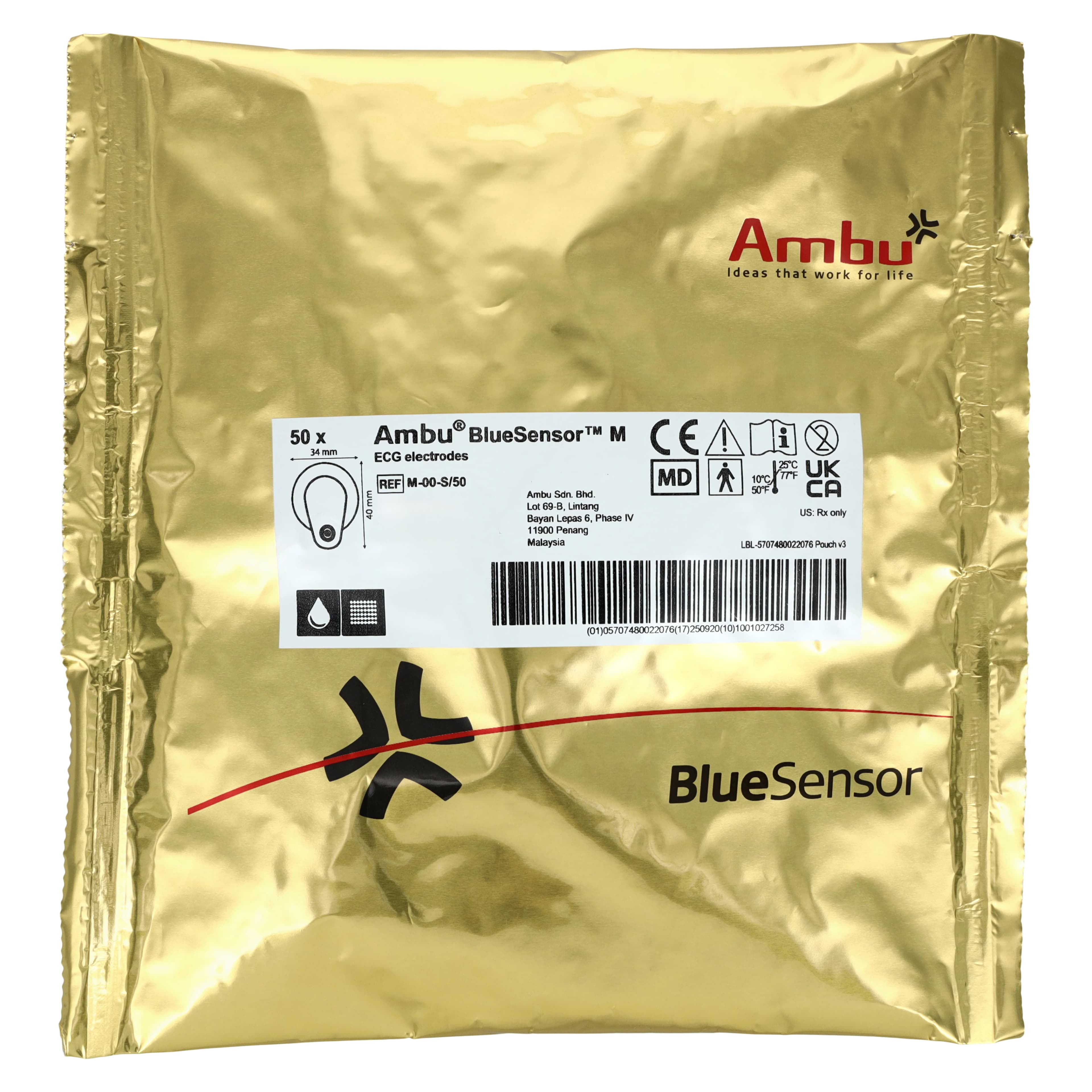Ambu BlueSensor M ECG Electrode, 40x34mm, Disposable, 50/Pk thumbnail 3
