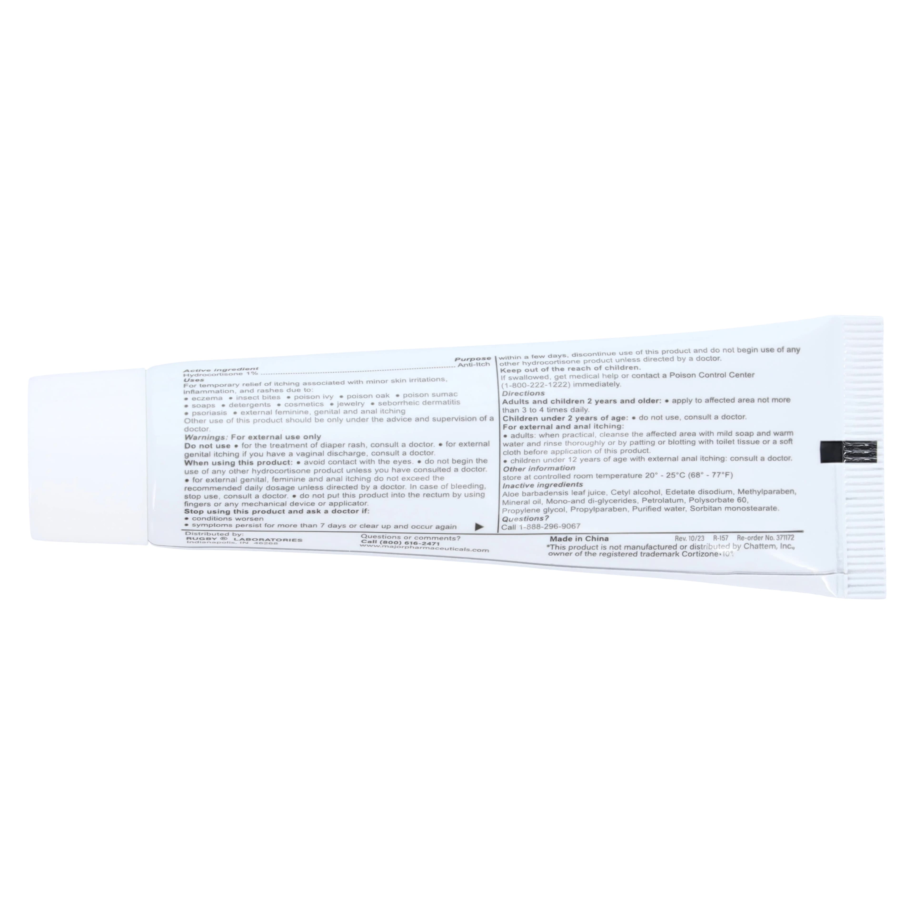 Hydrocortisone Cream with Aloe, 1%, 1 oz Tube thumbnail 3