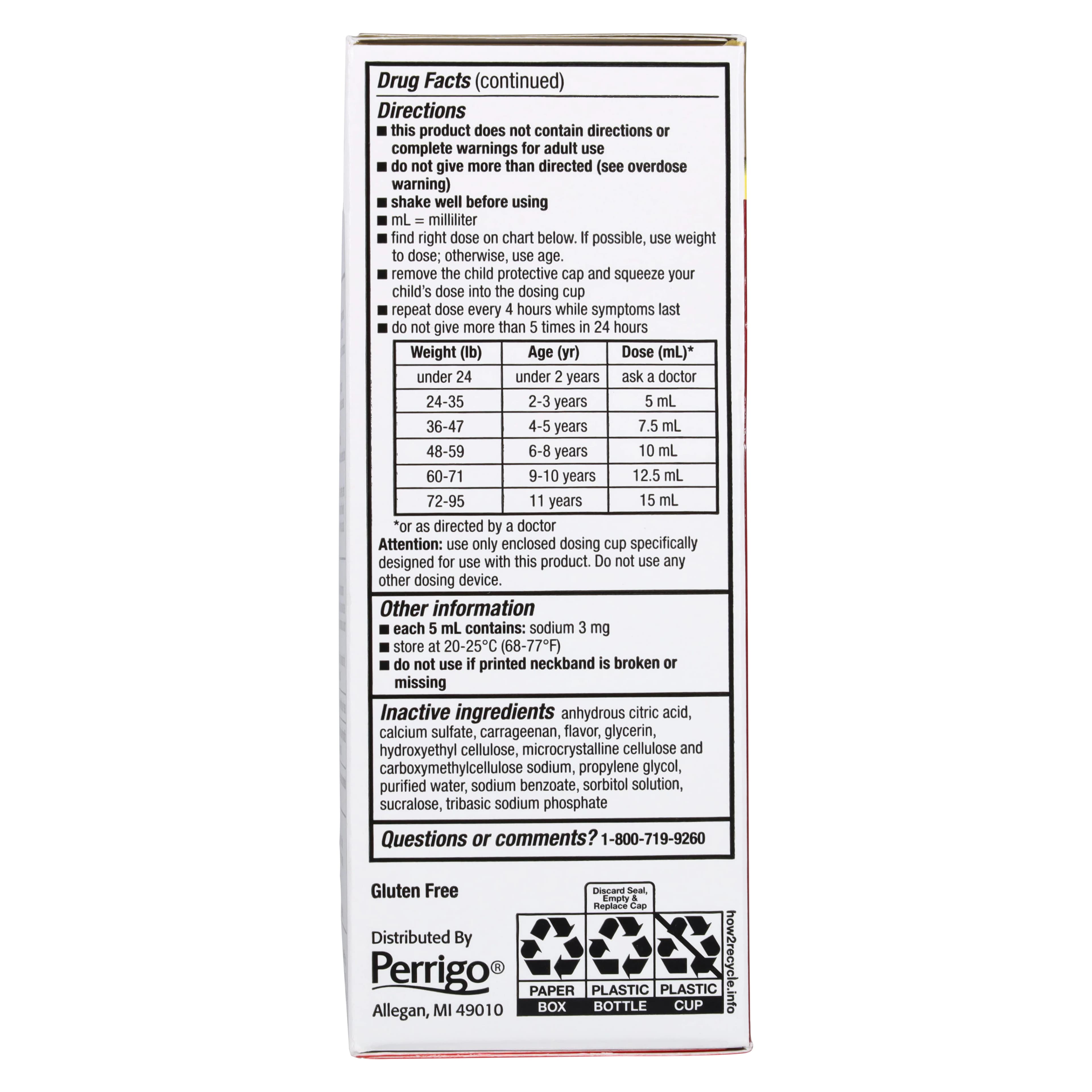Acetaminophen Children Oral Suspension, Cherry Flavor, 4 oz Bottle thumbnail 4