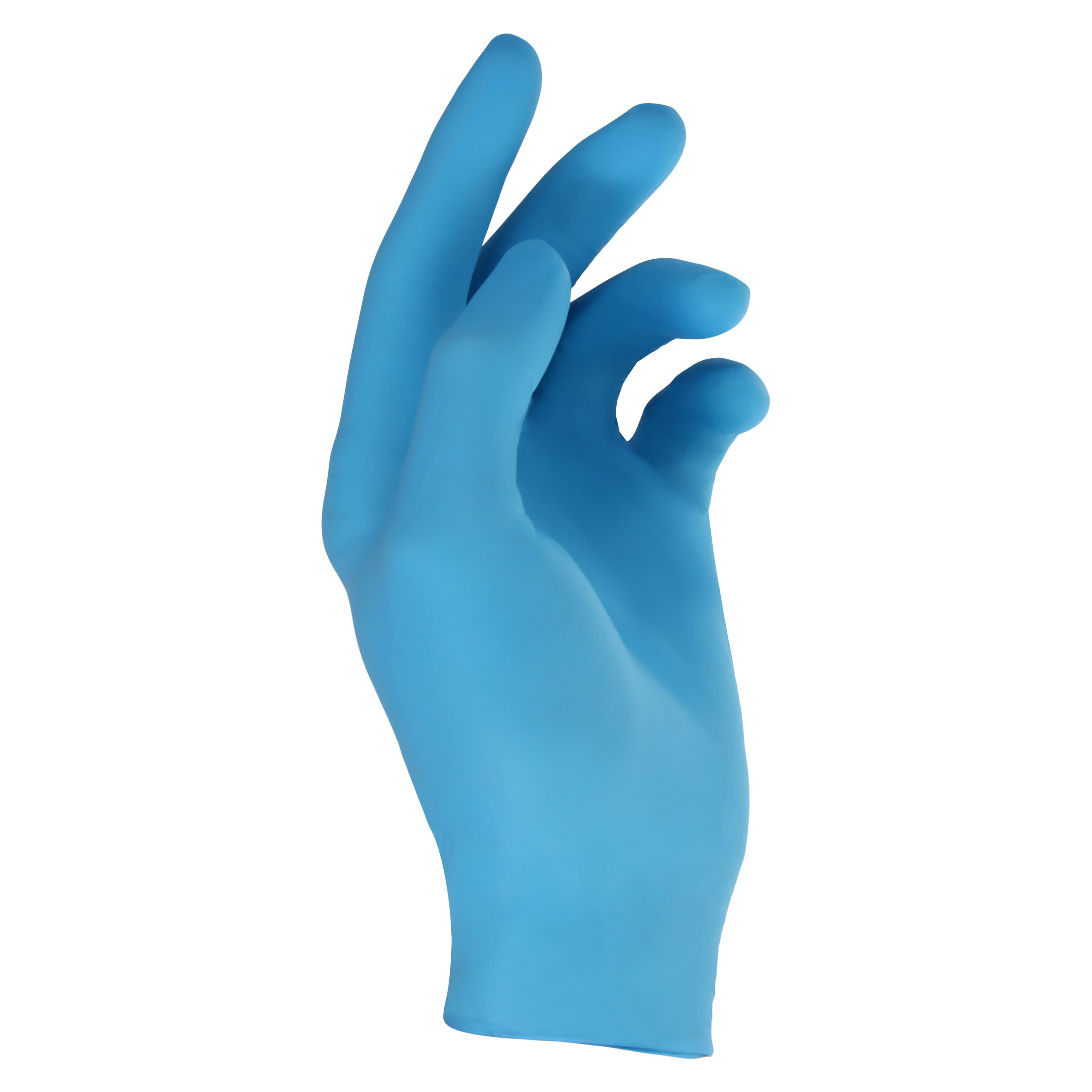 Adenna Miracle® Nitrile Exam Gloves, Powder-Free, Non-Sterile, Large, Blue, Textured, 200/Box, MIR166 thumbnail 2