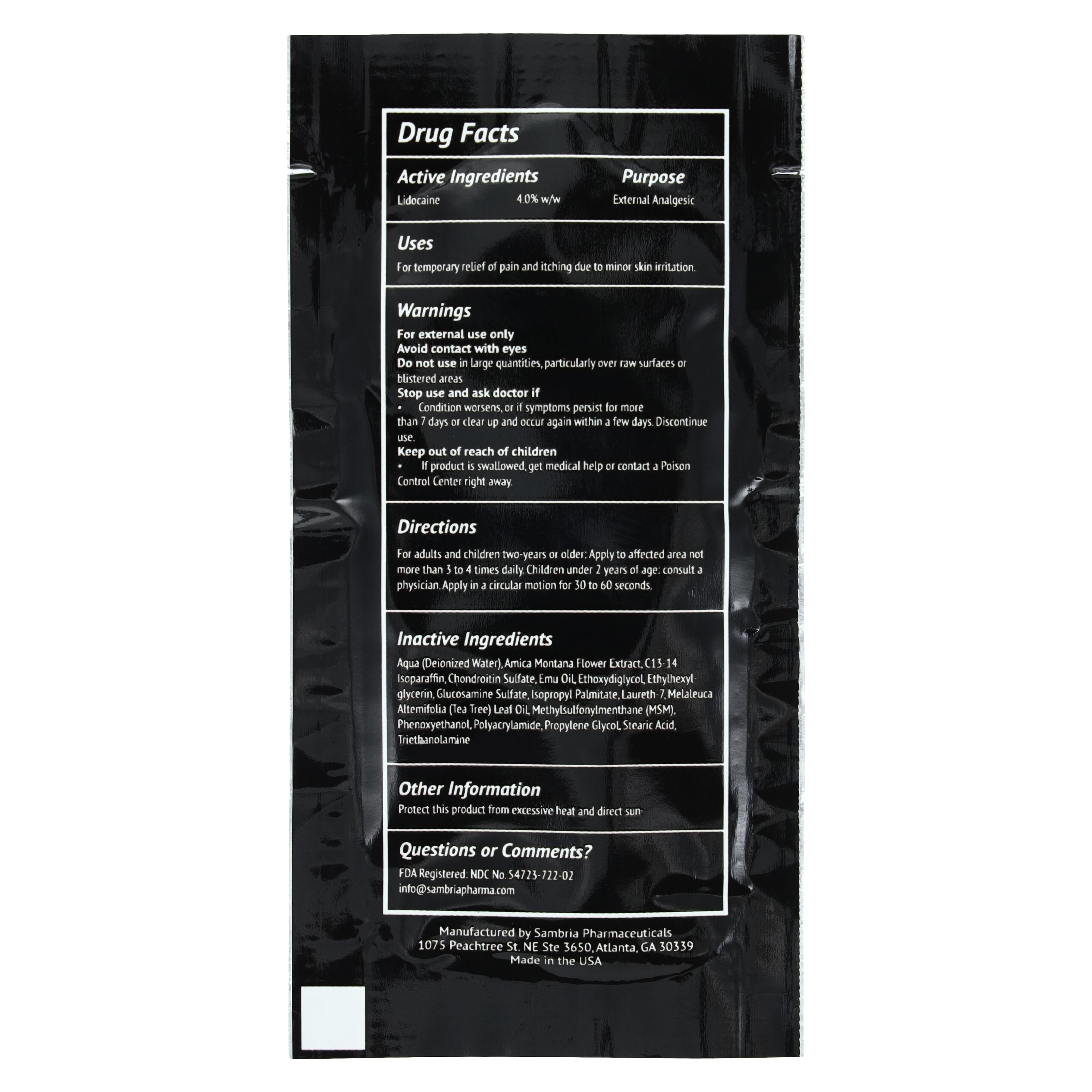 NeuroMed7 Lidocaine Topical Anesthetic Cream 4%, 4 mL Individual Packets, 100/Box thumbnail 3