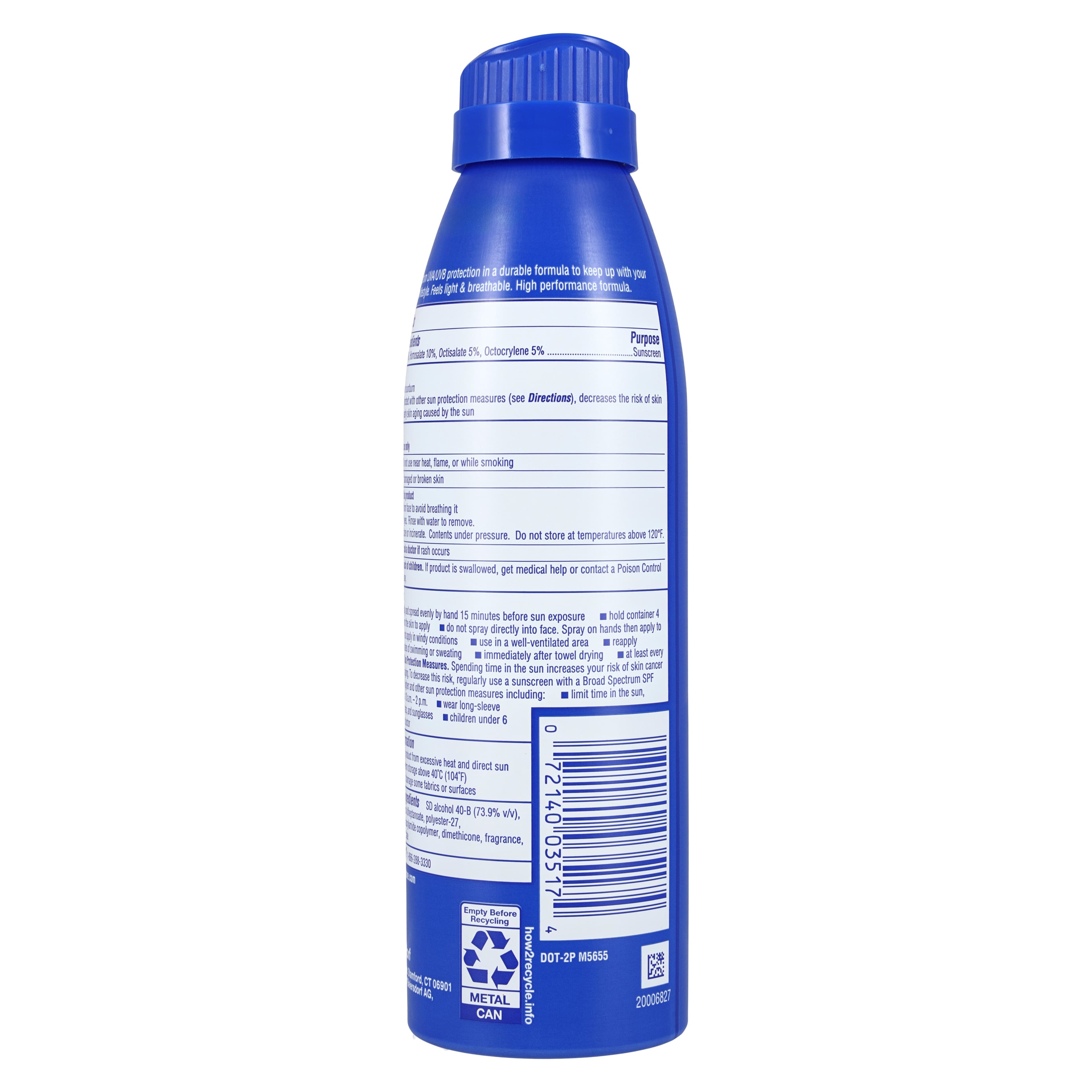 Coppertone Sport Spray Sunscreen, SPF 50, Water Resistant, 5.5 oz thumbnail 3