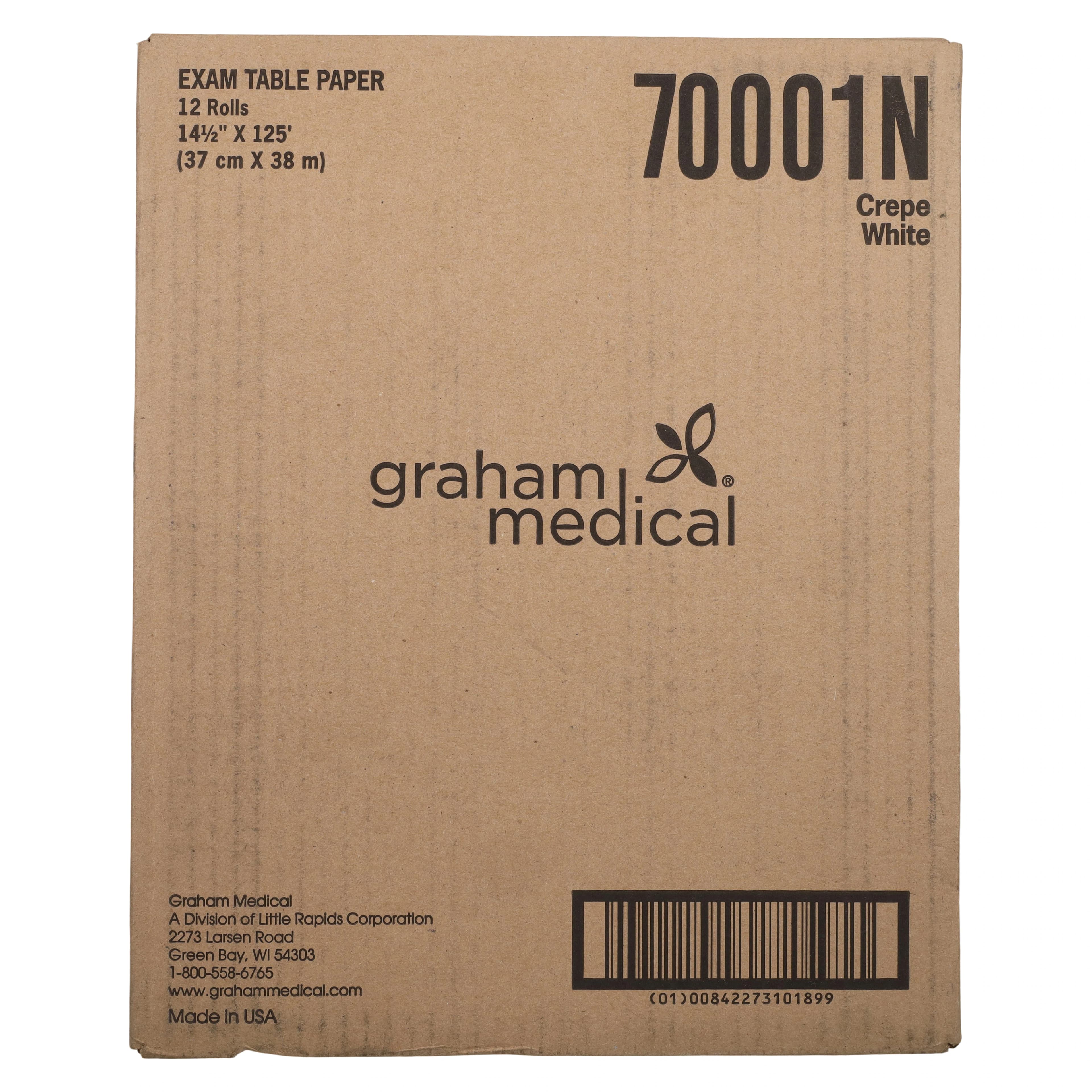 Graham Medical Exam Table Paper, White, Non-Sterile, Disposable, 14.5 in x 125 ft, 12/Case thumbnail 3
