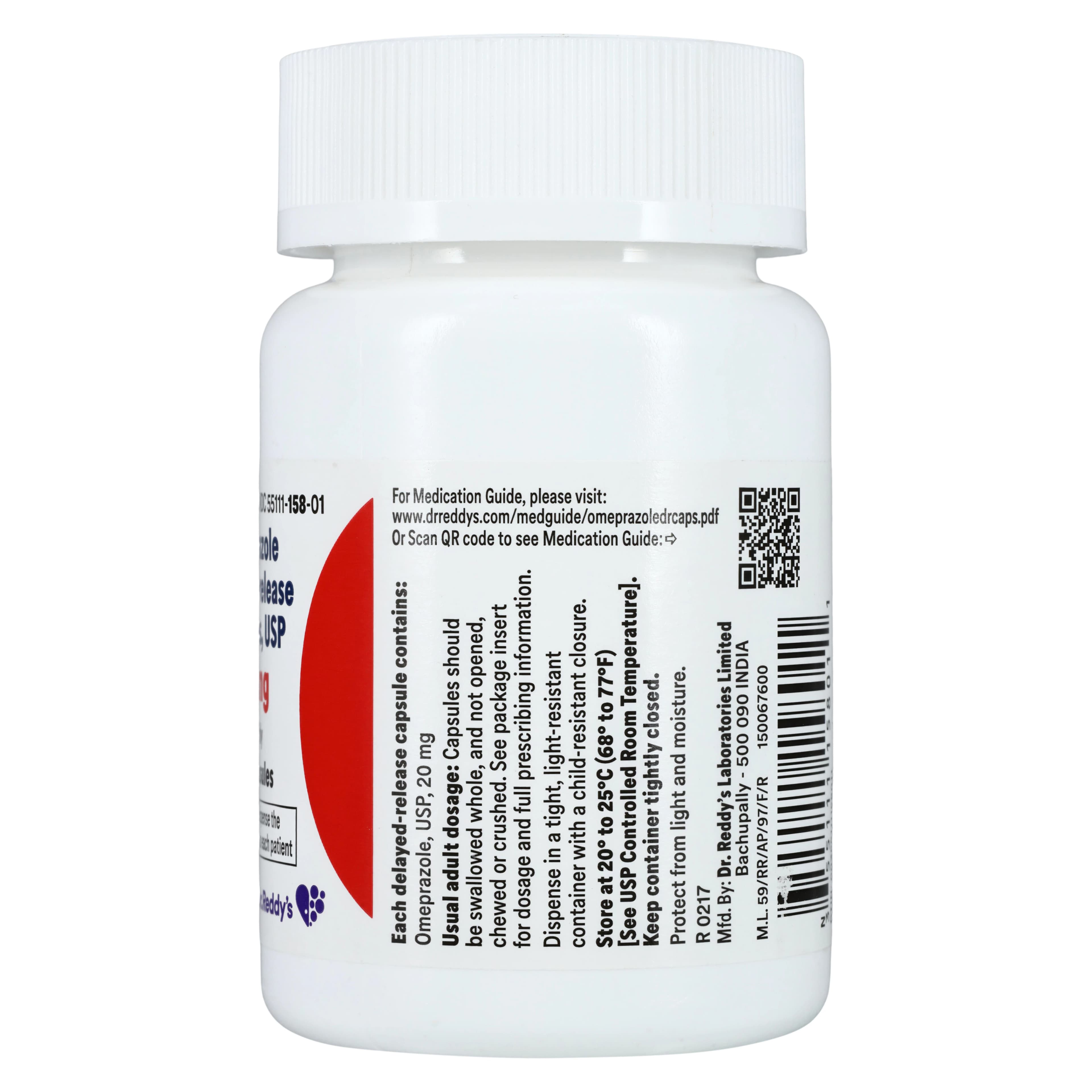 Omeprazole DR Delayed-Release Capsules, 20mg, Dr. Reddy's Laboratories thumbnail 2