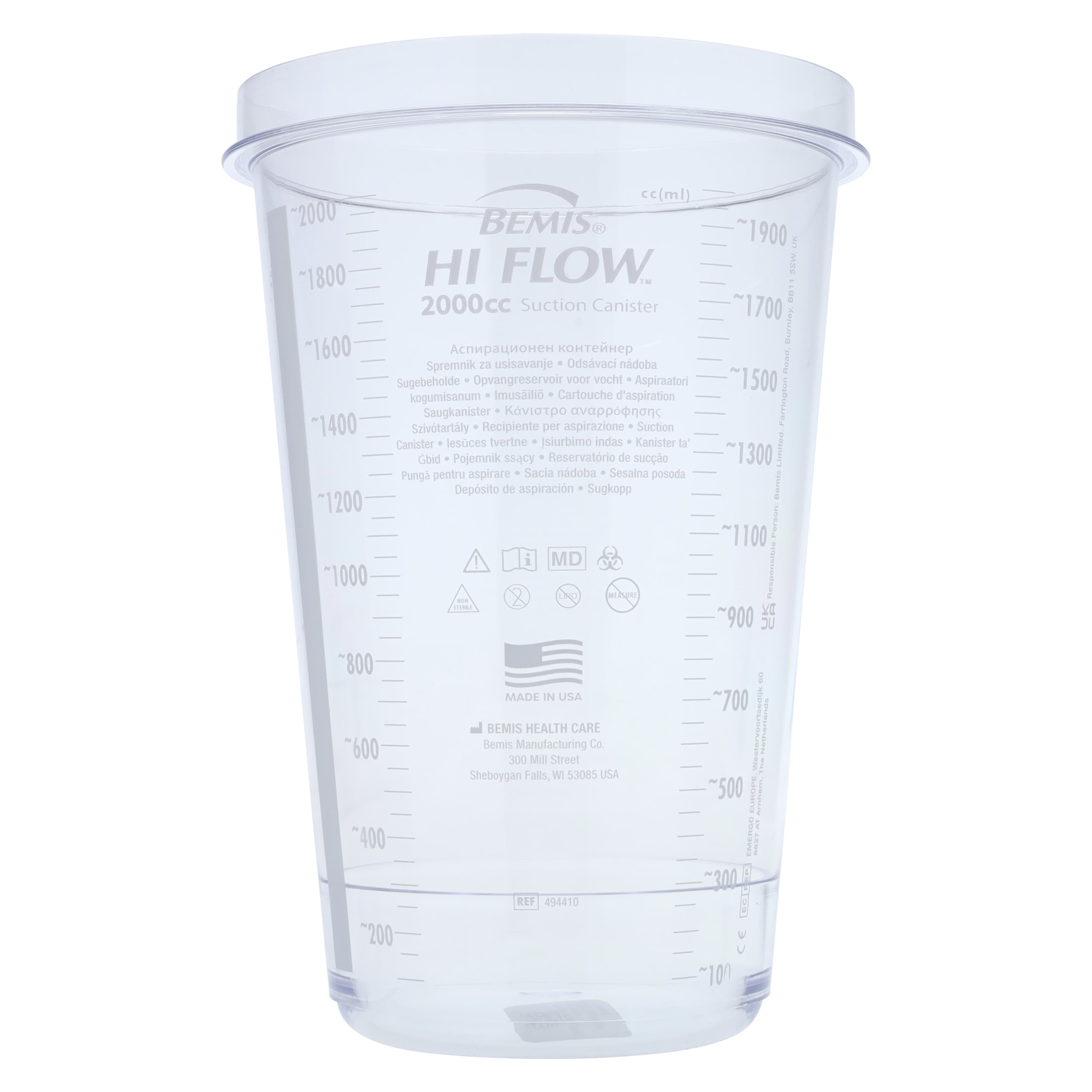 Bemis System II Suction Canister, 2000cc thumbnail 2