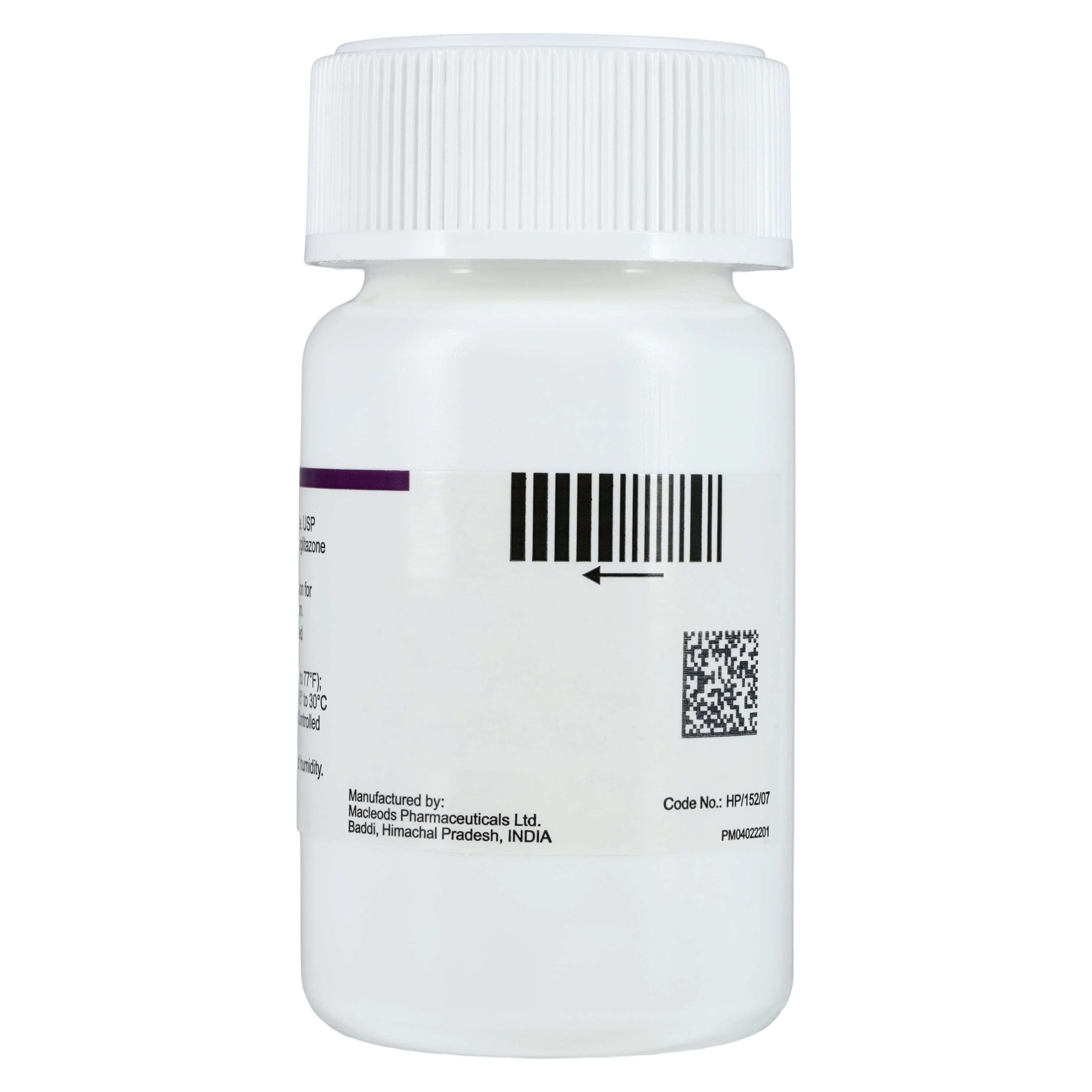 Pioglitazone HCl Tablets 45mg, Bottle of 30, Macleod Pharmaceuticals thumbnail 3