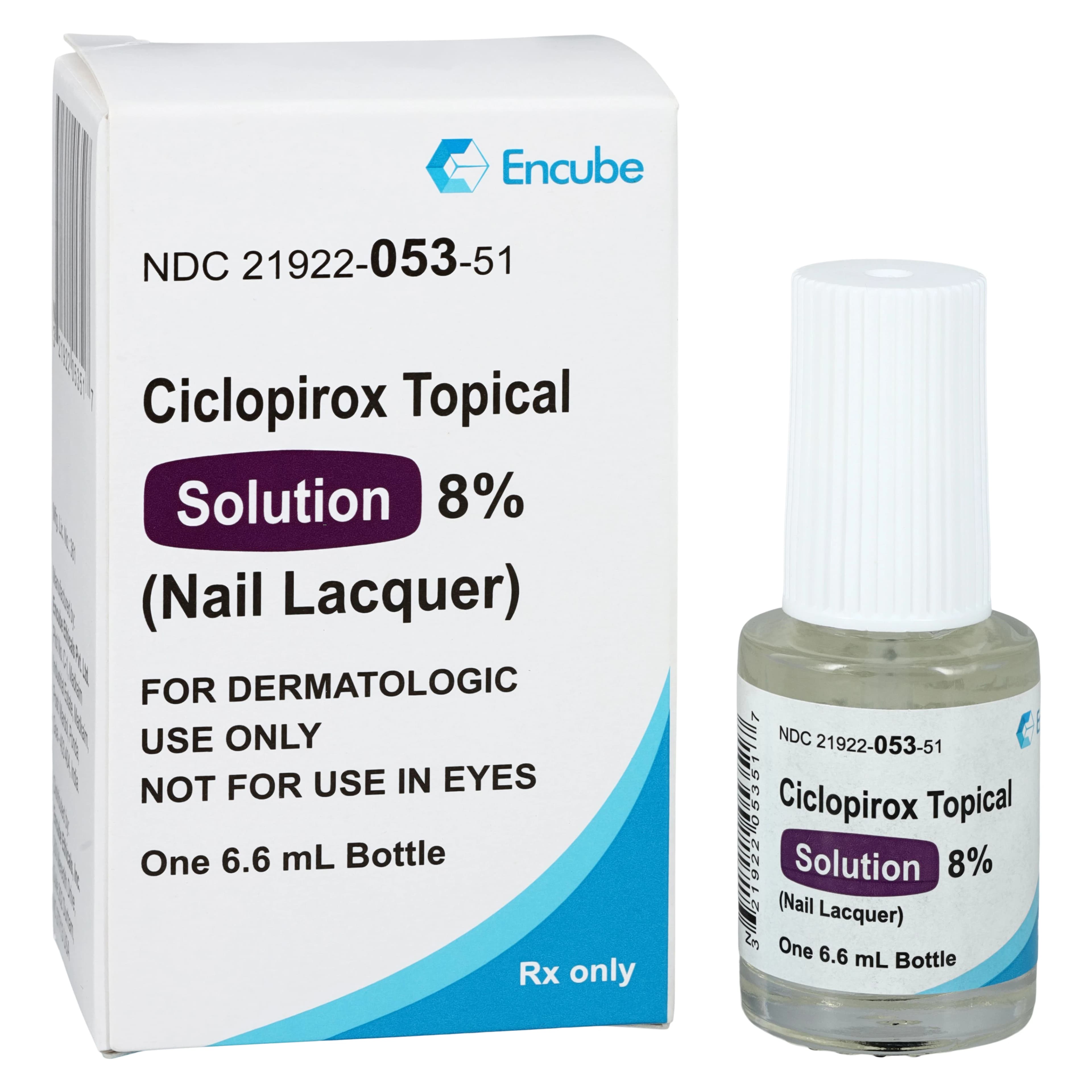 Ciclopirox Topical Solution 8%, 6.6 mL Bottle - Ciclopirox Topical Solution - Image 1