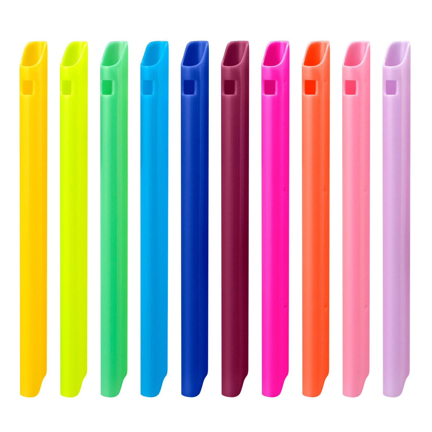 Practicon Colorful HVE Tips, Assorted Colors, Rigid, Vented/Non-Vented, 100/Bag - Colorful HVE Tips, Assorted (100) - Image 1