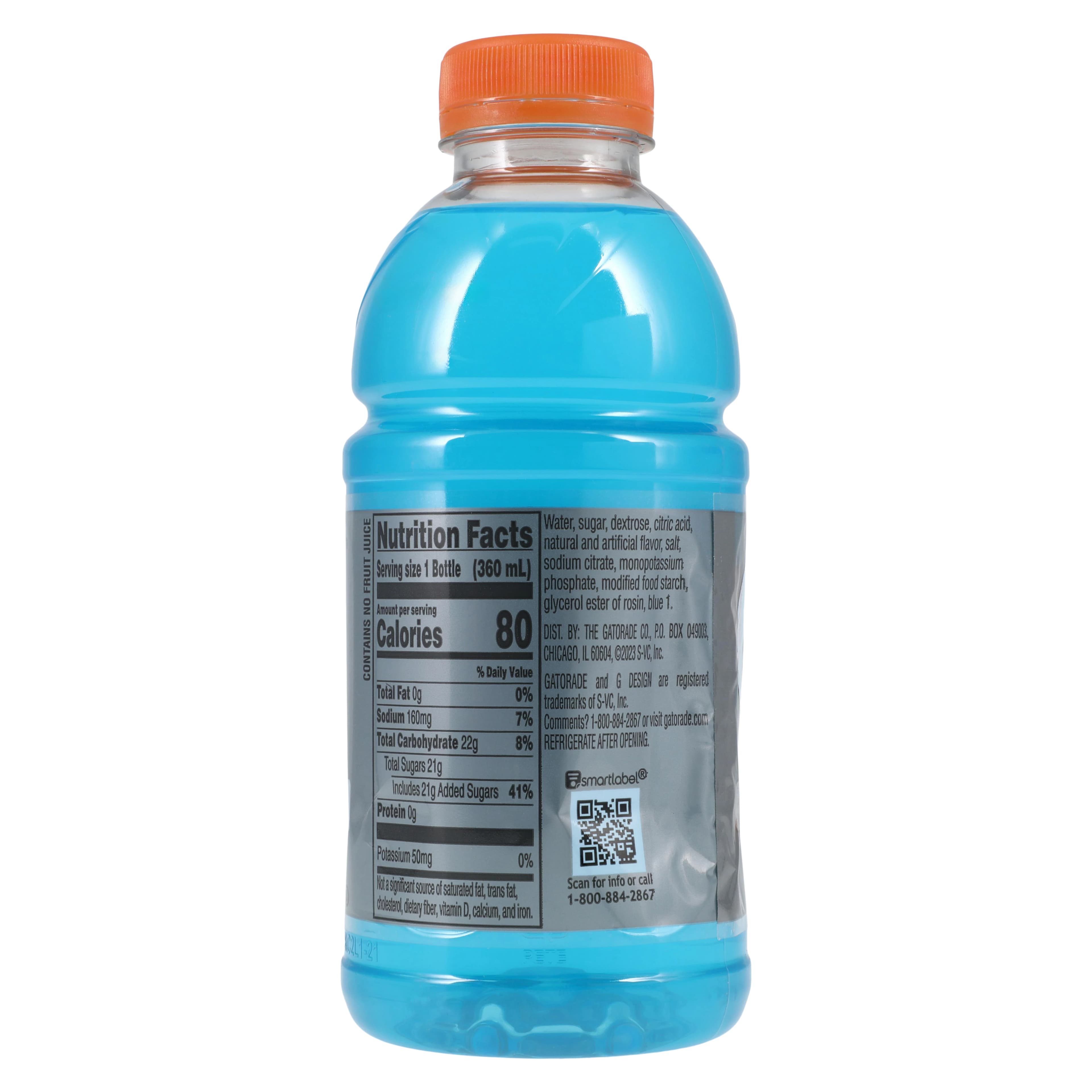 Gatorade Thirst Quencher Cool Blue Sports Drink, 12 oz Bottles, 24/Case thumbnail 2