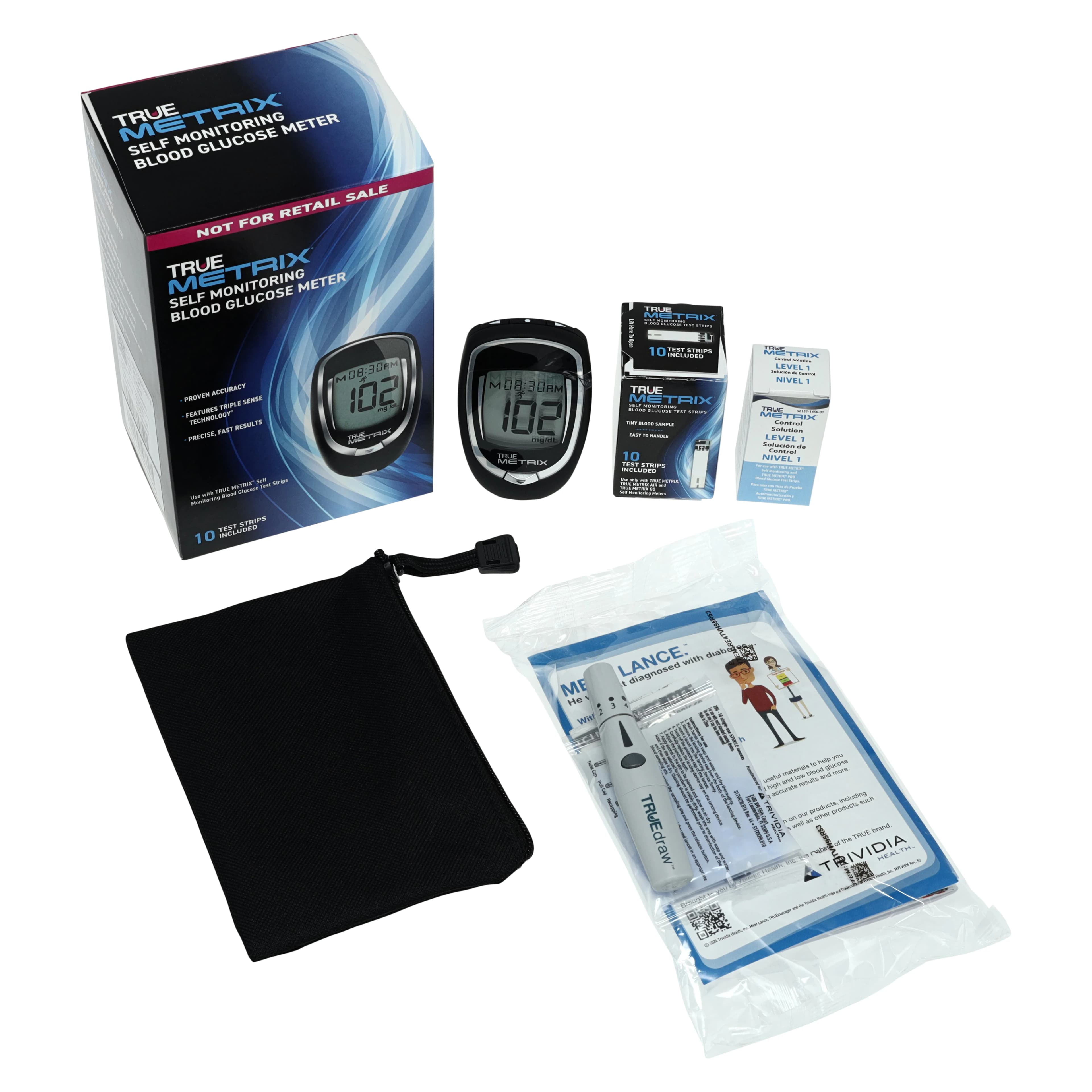 True Metrix Blood Glucose Meter Kit, Starter Pack, Each thumbnail 4