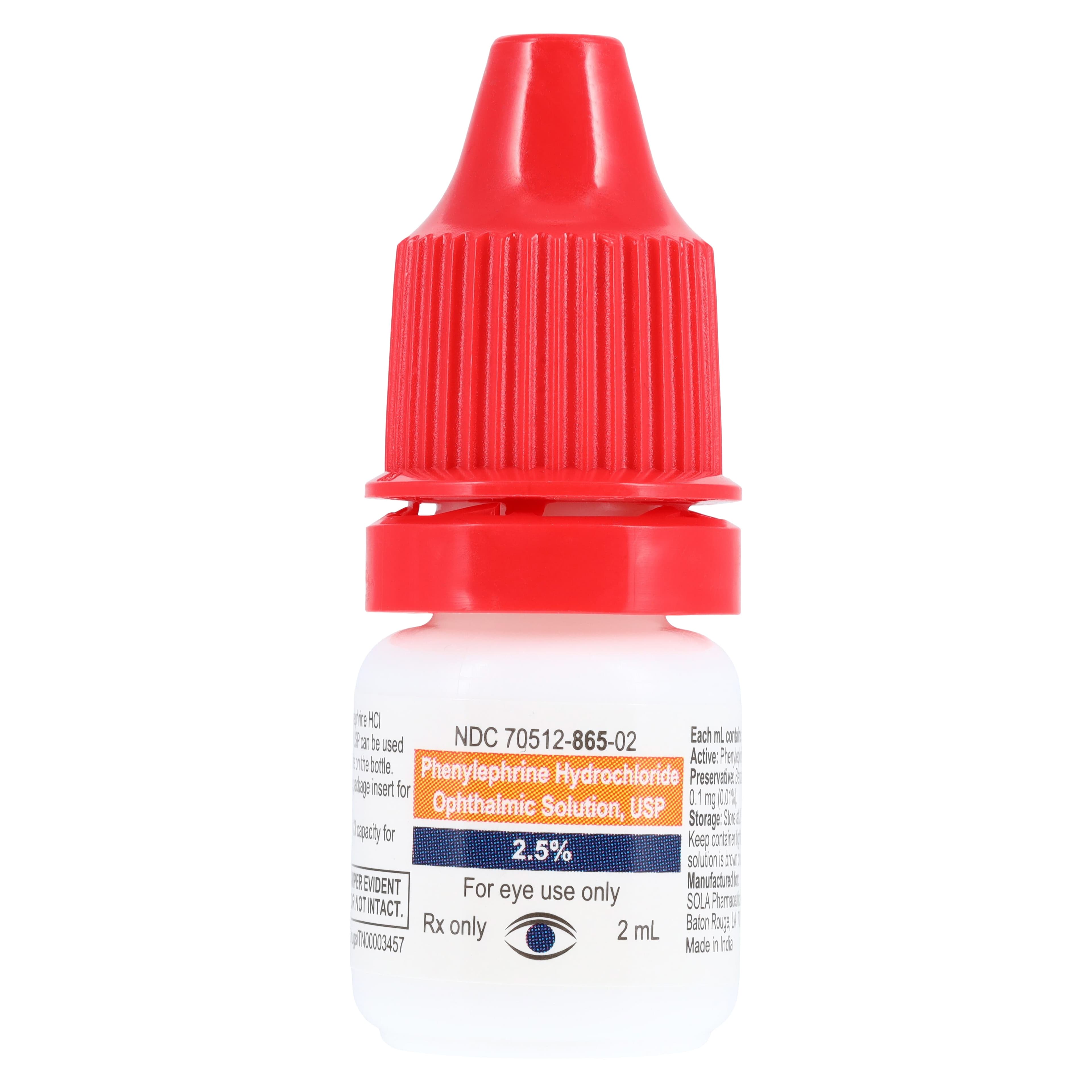Phenylephrine HCl Ophthalmic Solution 2.5%, 2 mL Bottle (Sola Pharmaceuticals) thumbnail 2