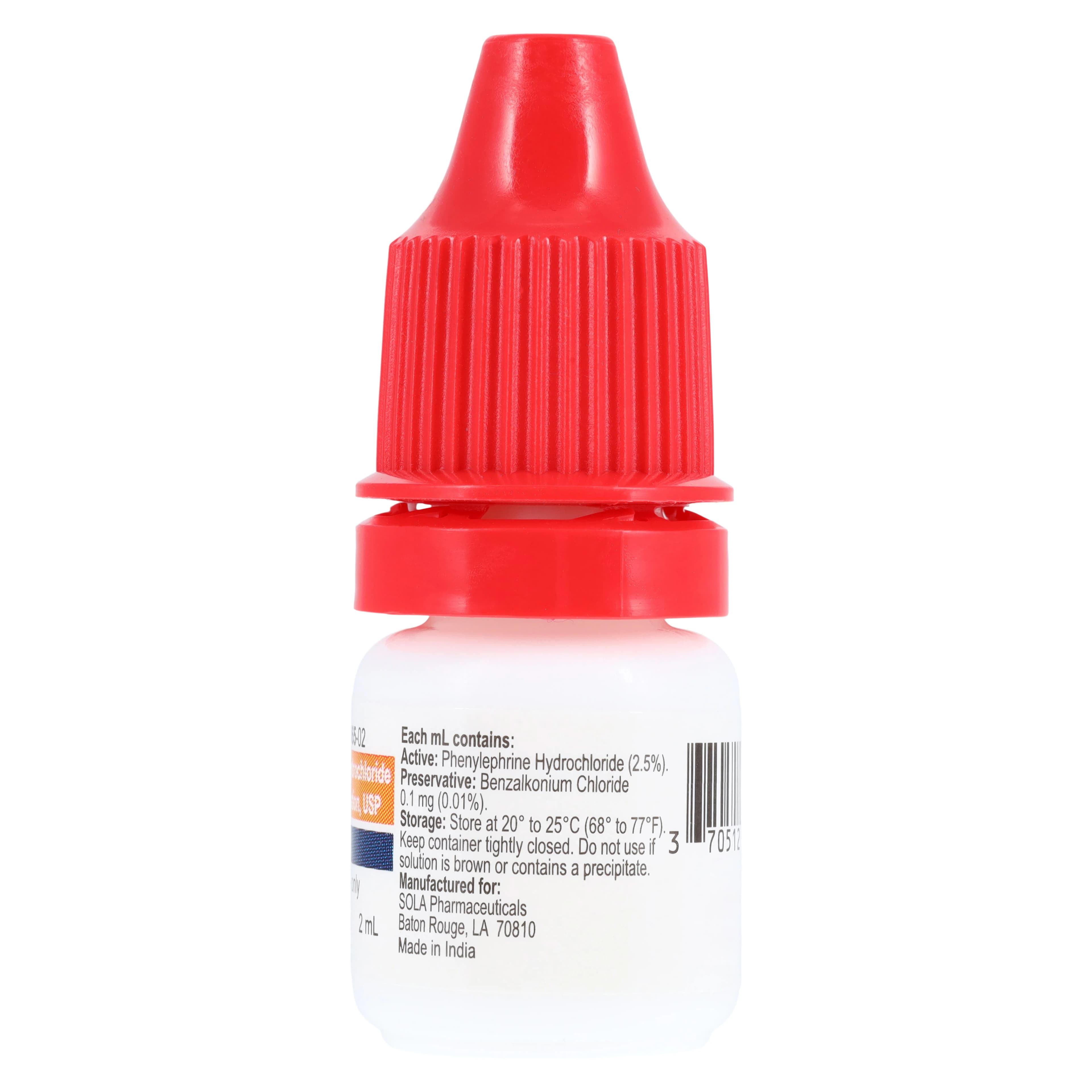 Phenylephrine HCl Ophthalmic Solution 2.5%, 2 mL Bottle (Sola Pharmaceuticals) thumbnail 3
