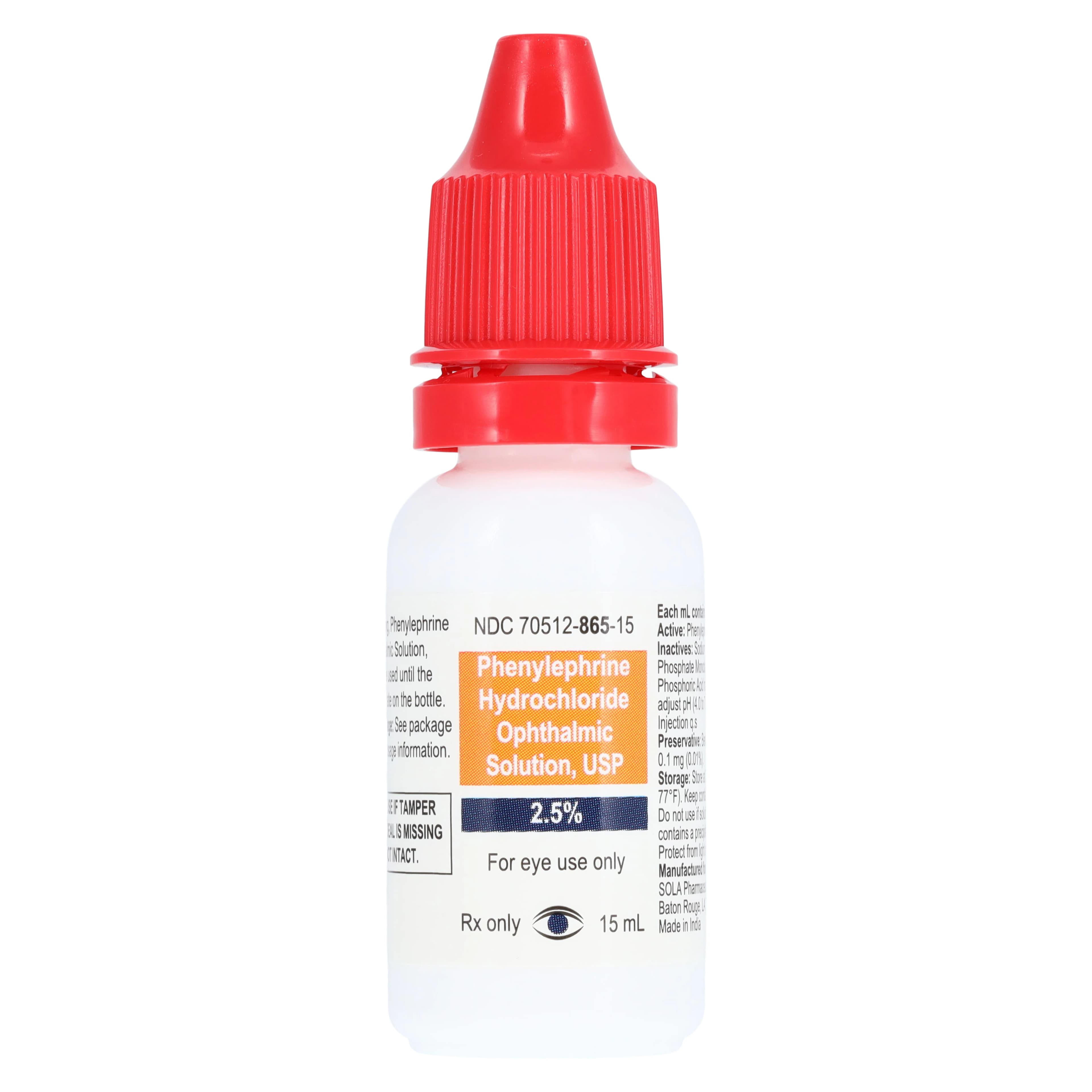 Phenylephrine HCl Ophthalmic Solution 2.5%, 15 mL Bottle thumbnail 2